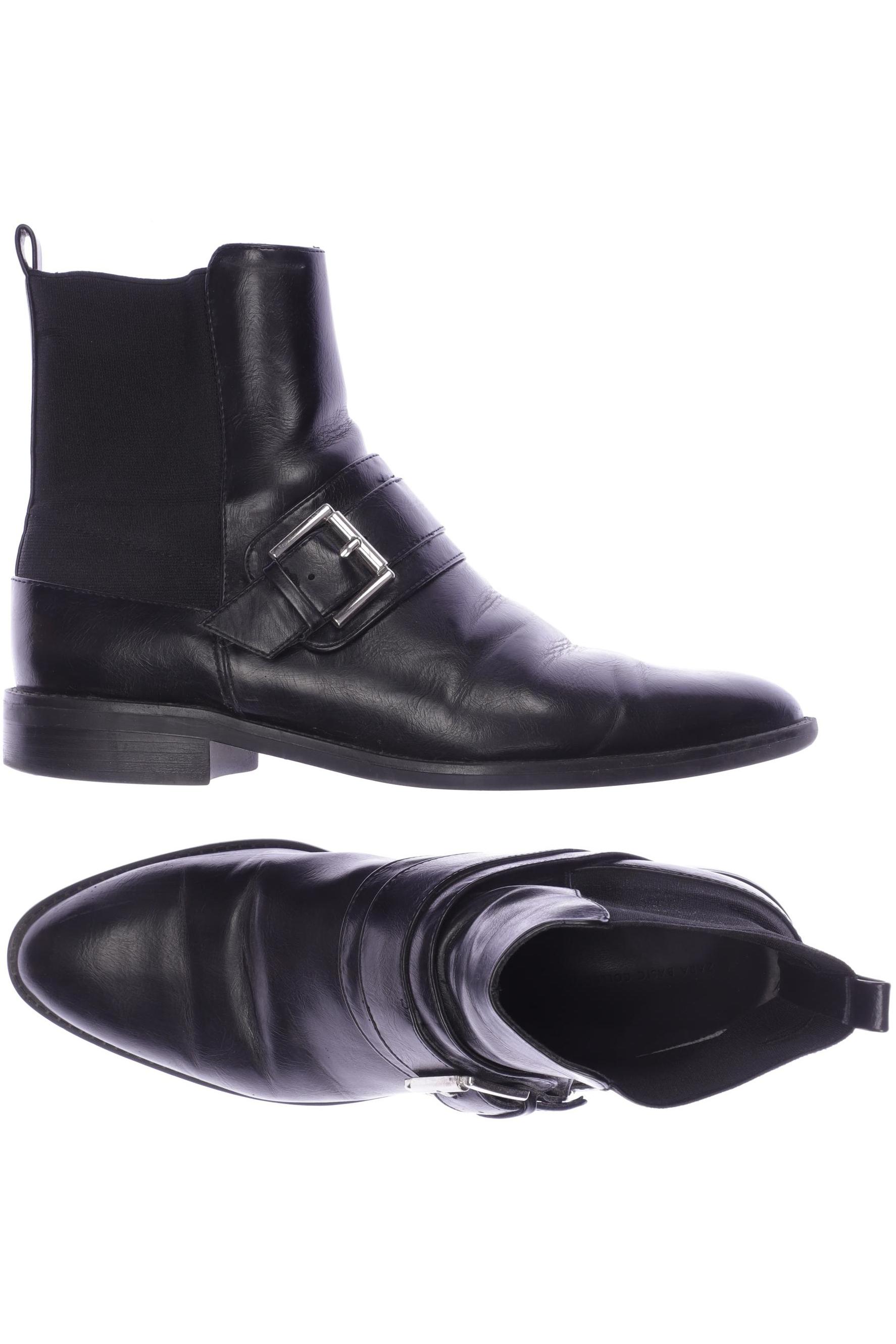 

ZARA Damen Stiefelette, schwarz