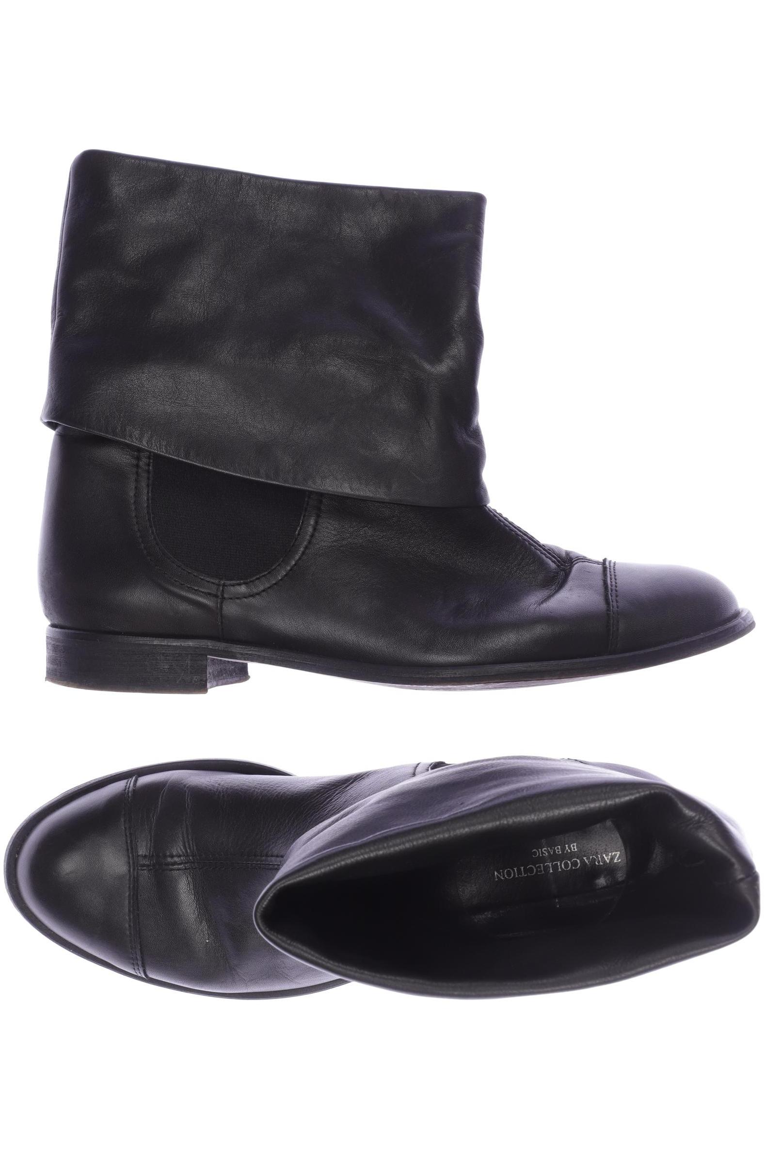 

ZARA Damen Stiefelette, schwarz