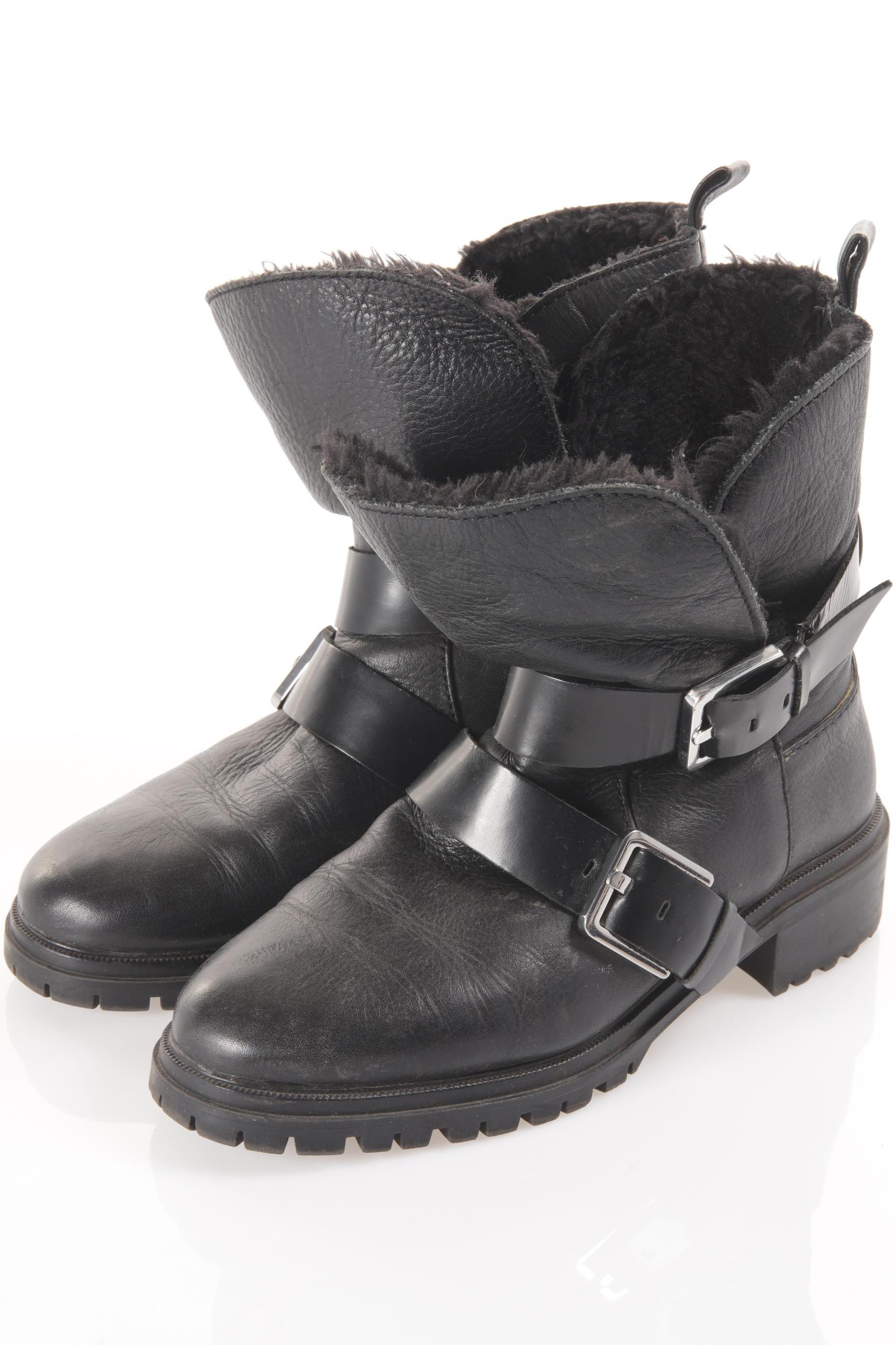 

ZARA Damen Stiefelette, schwarz