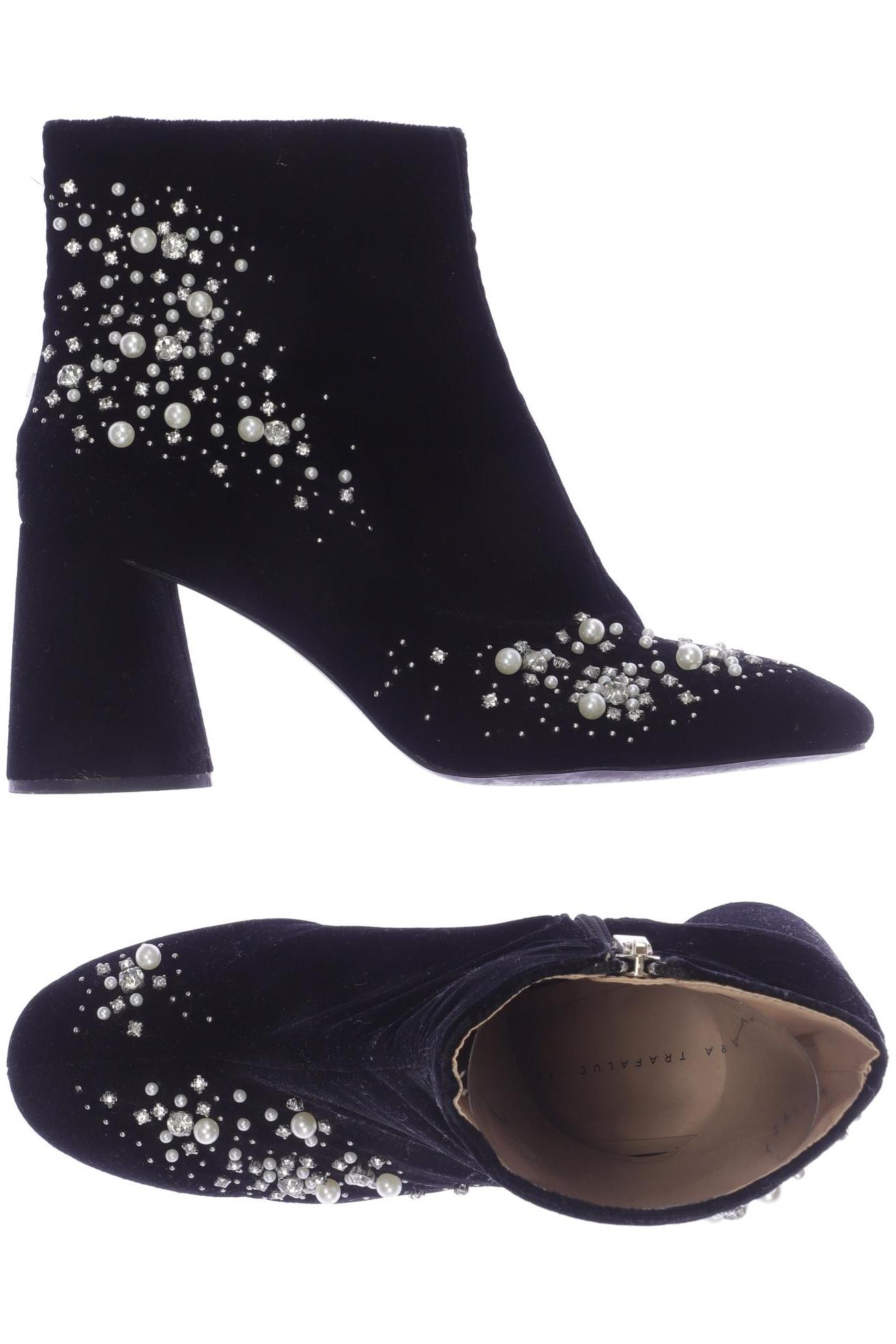 

ZARA Damen Stiefelette, schwarz