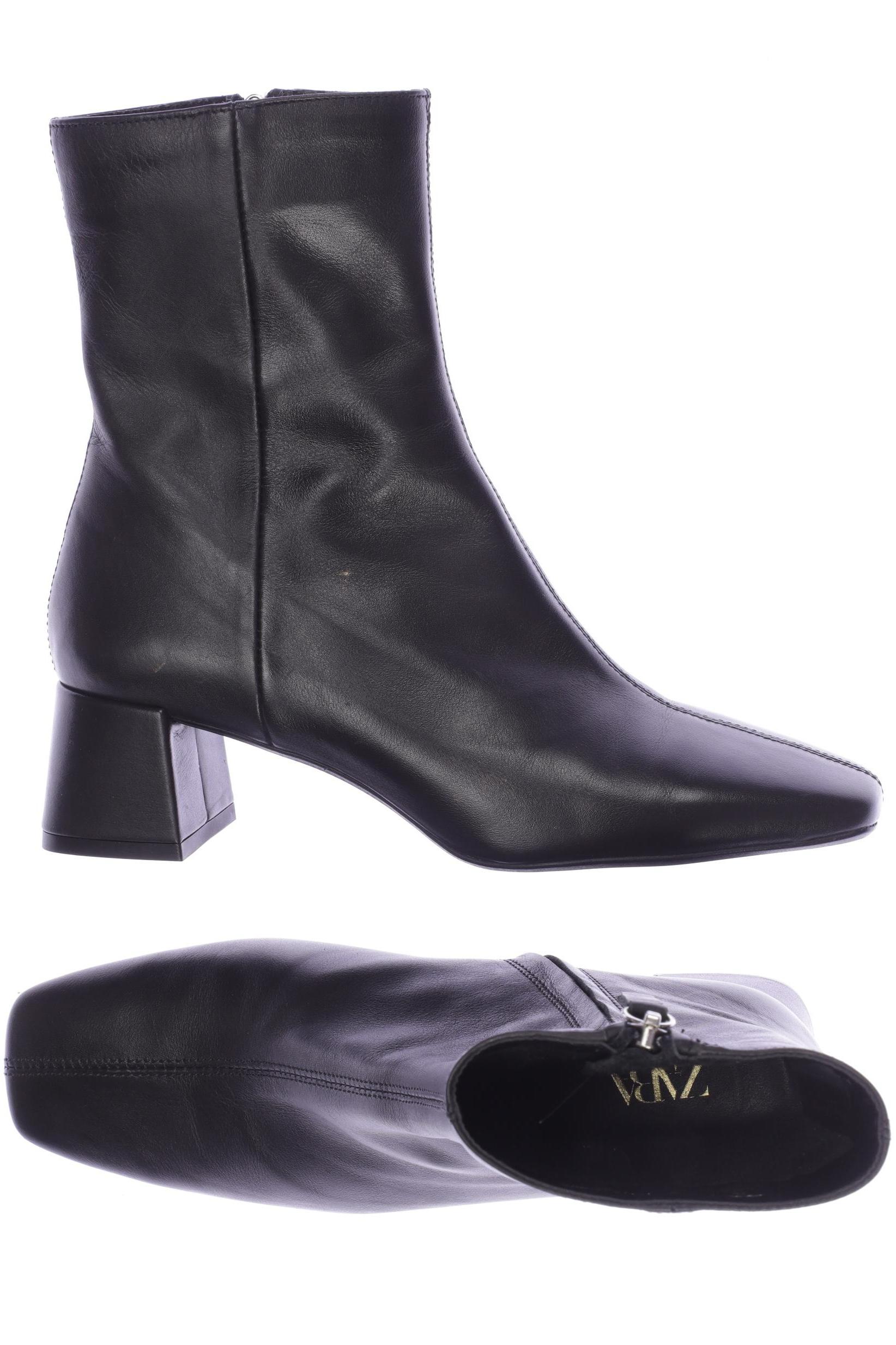 

ZARA Damen Stiefelette, schwarz