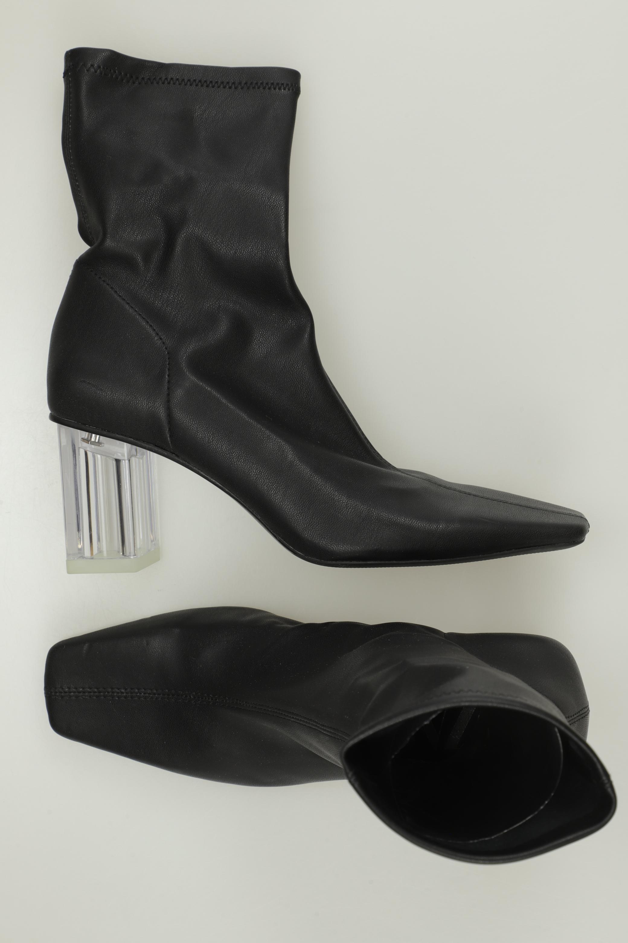 

ZARA Damen Stiefelette, schwarz