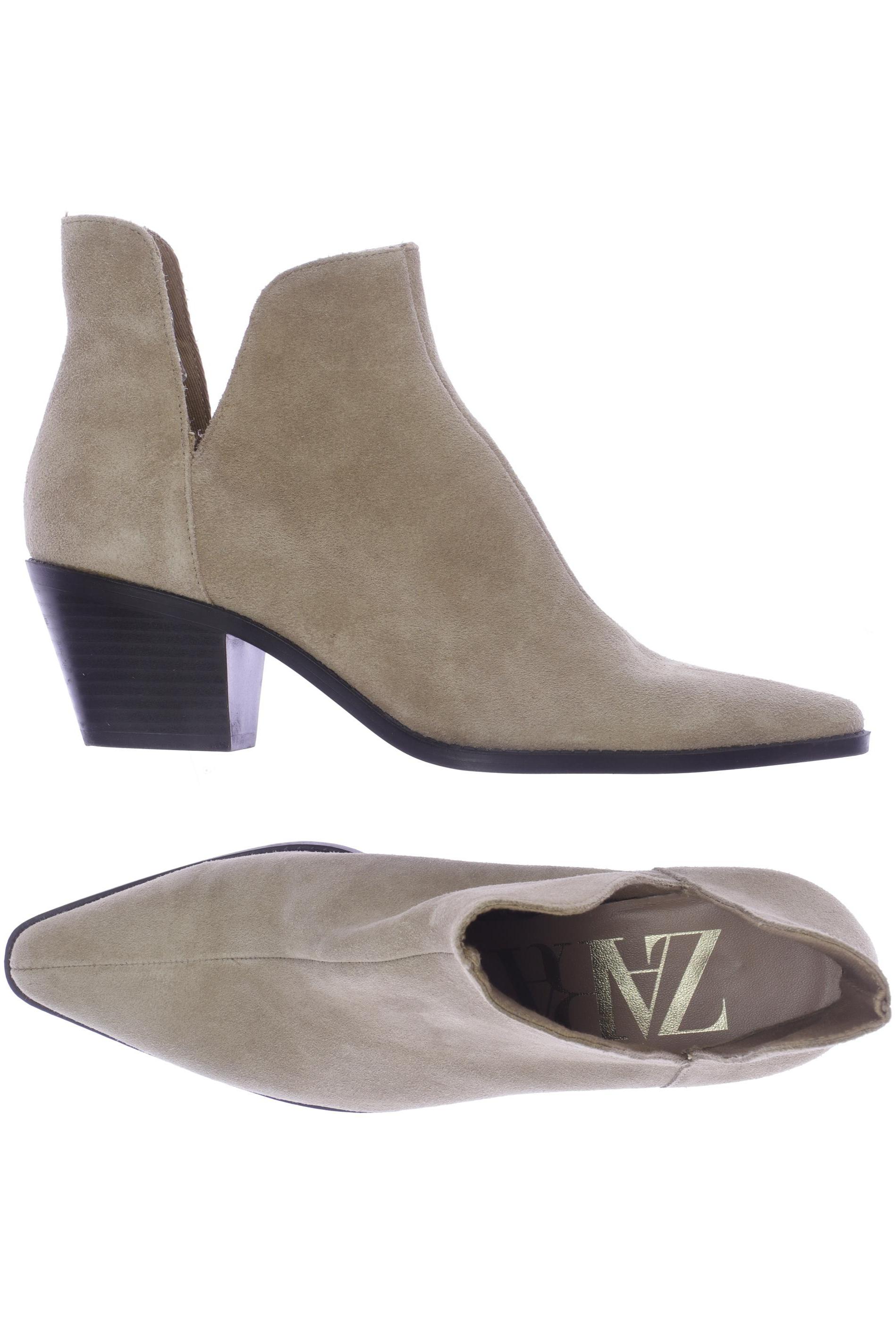 

ZARA Damen Stiefelette, beige
