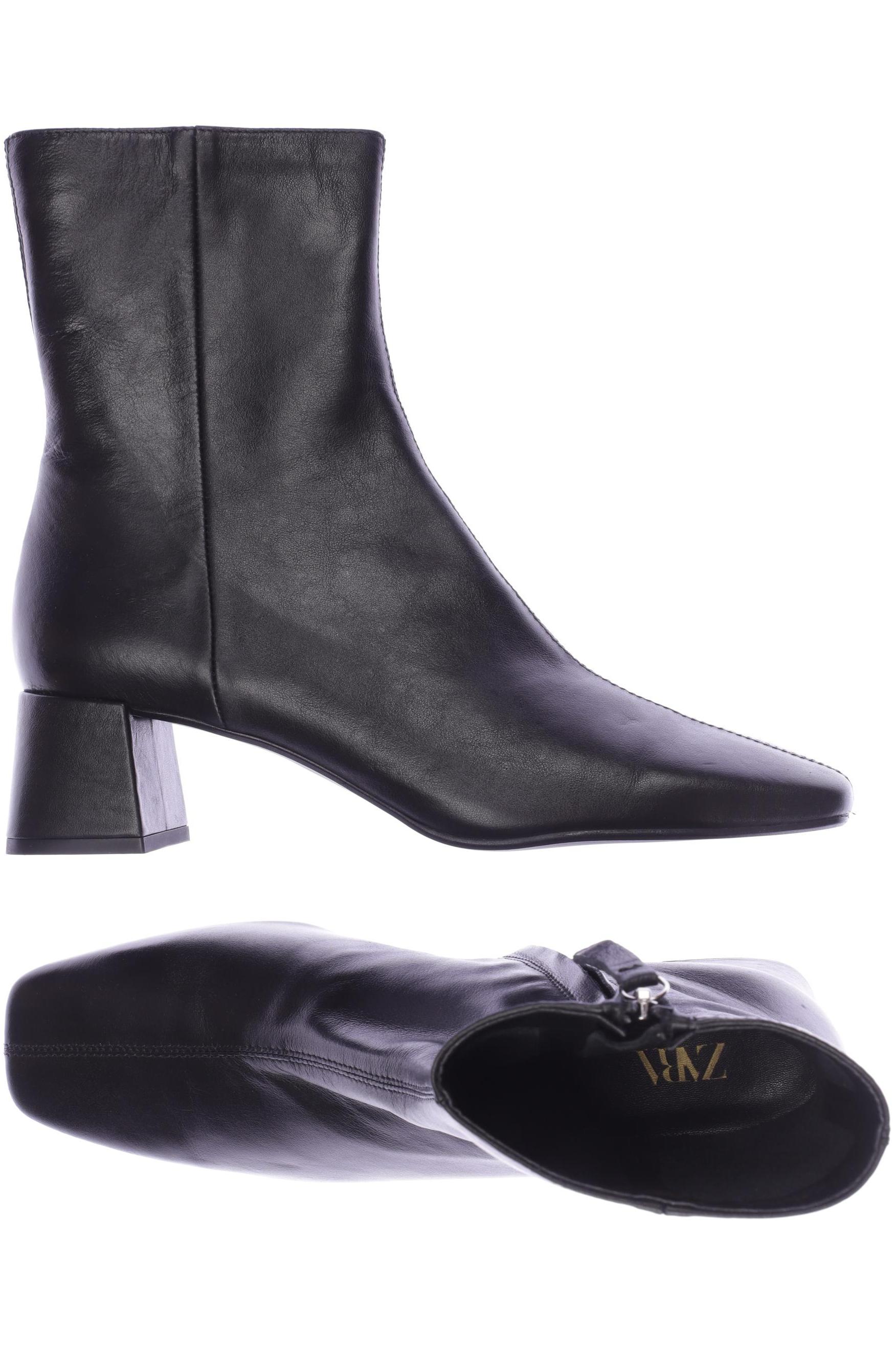 

ZARA Damen Stiefelette, schwarz