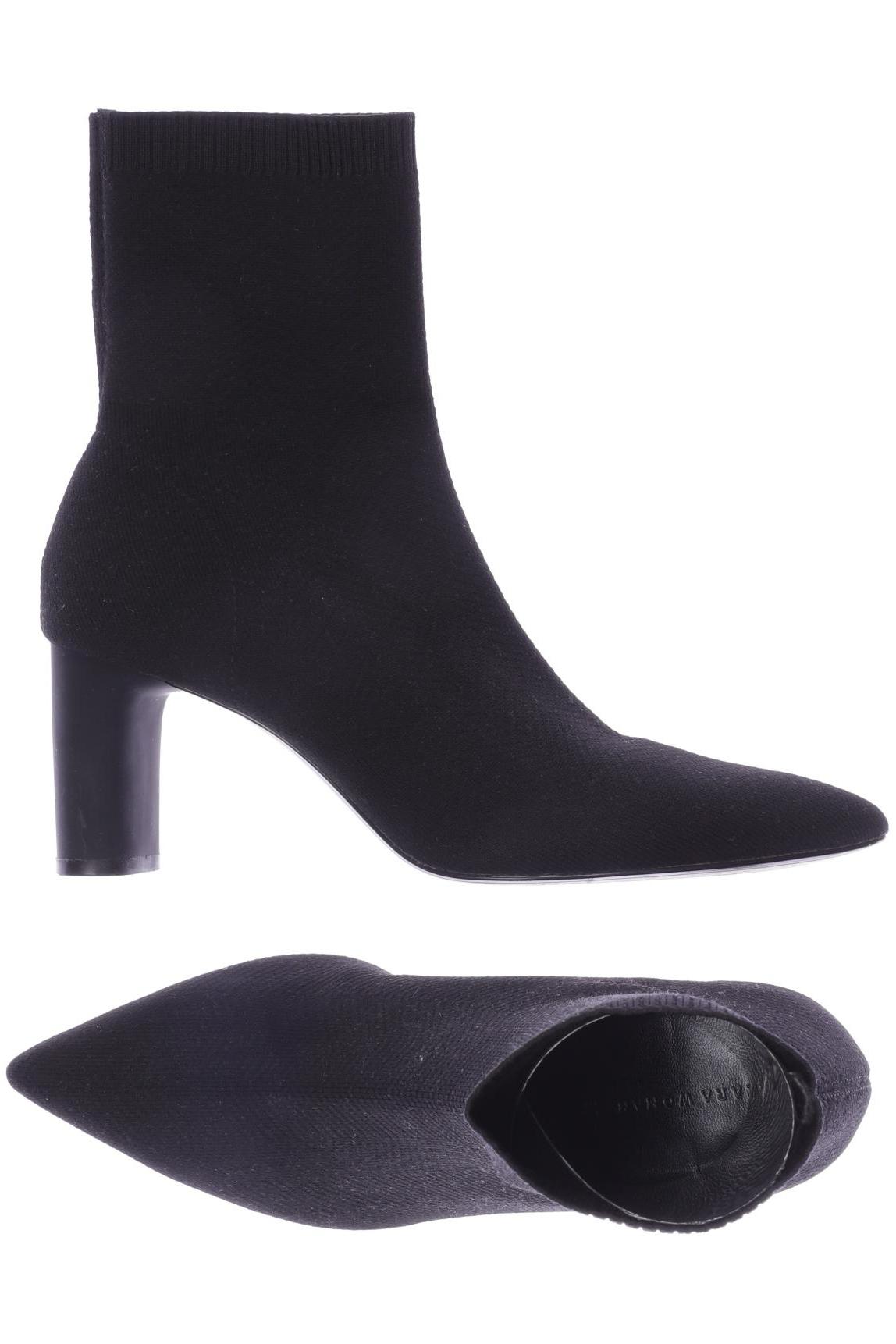 

ZARA Damen Stiefelette, schwarz