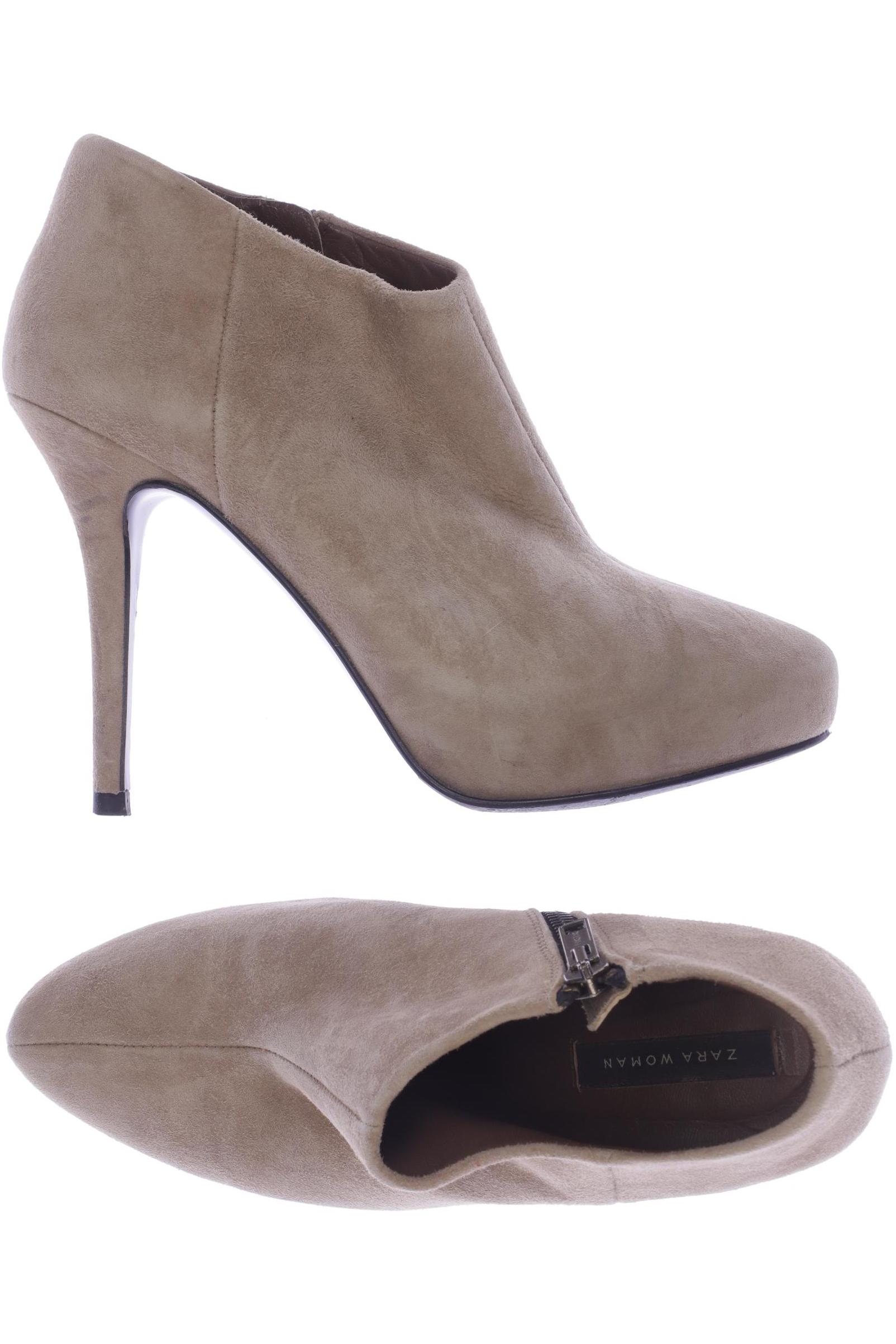 

ZARA Damen Stiefelette, beige