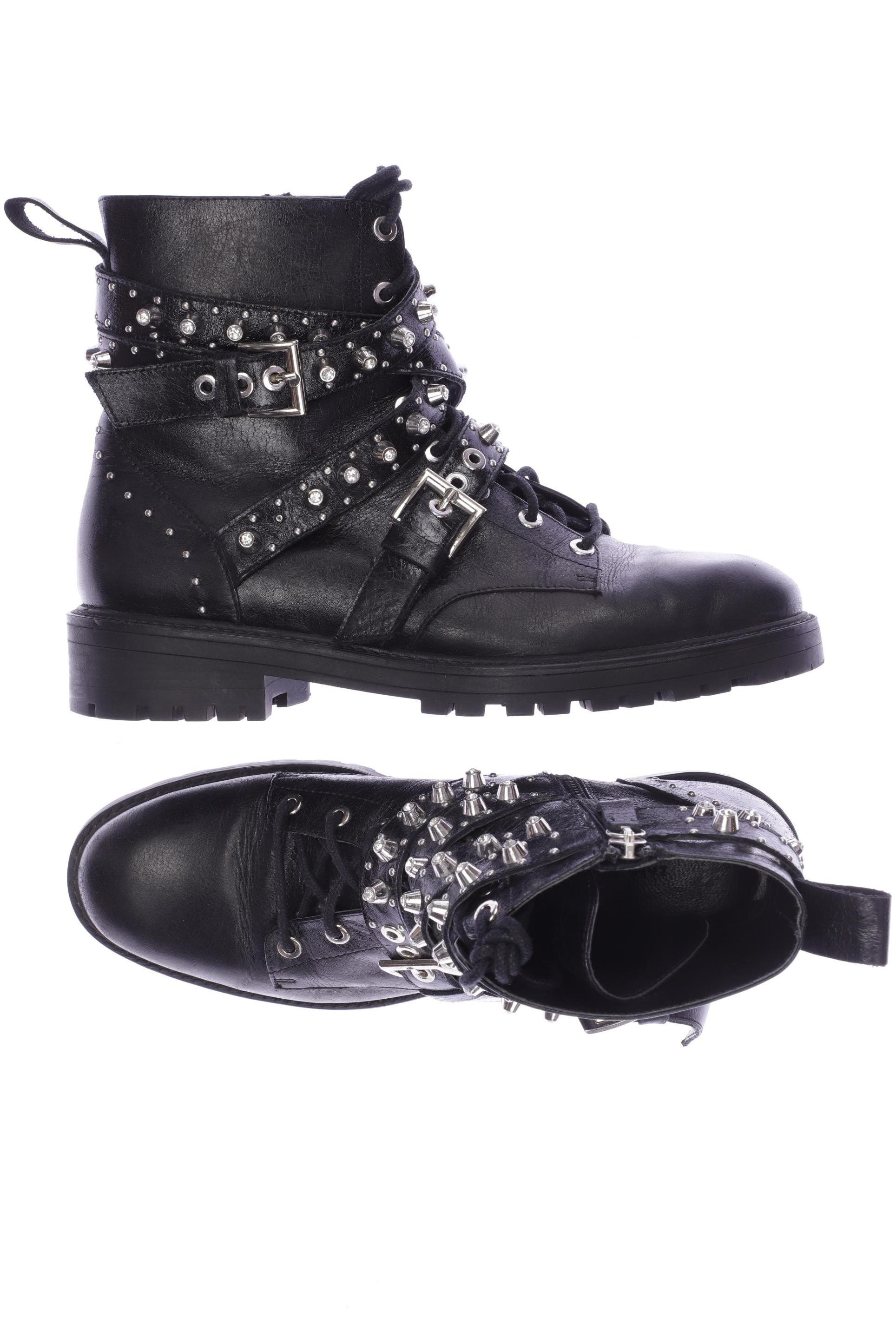 

ZARA Damen Stiefelette, schwarz