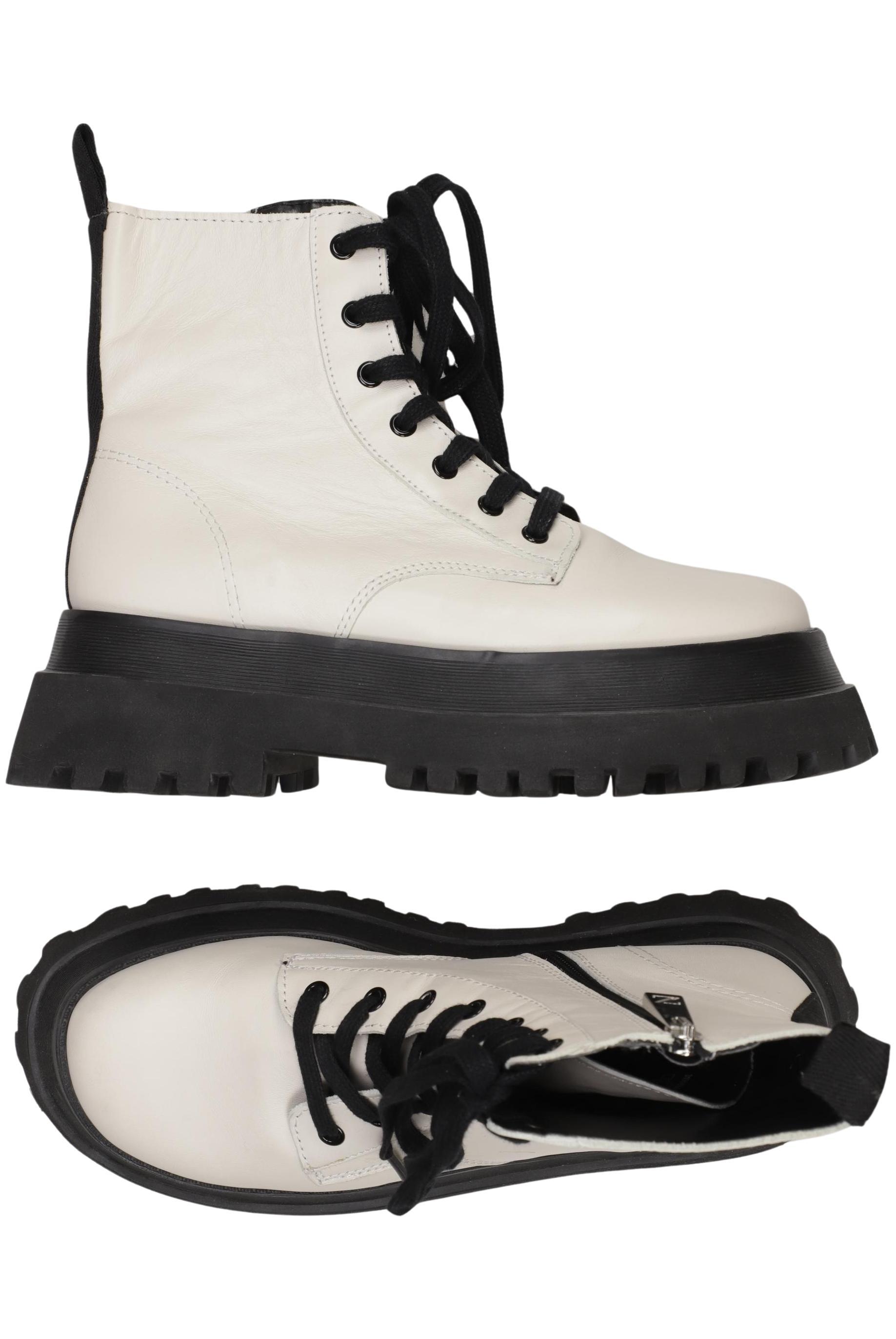 

Zara Damen Stiefelette, cremeweiß, Gr. 38