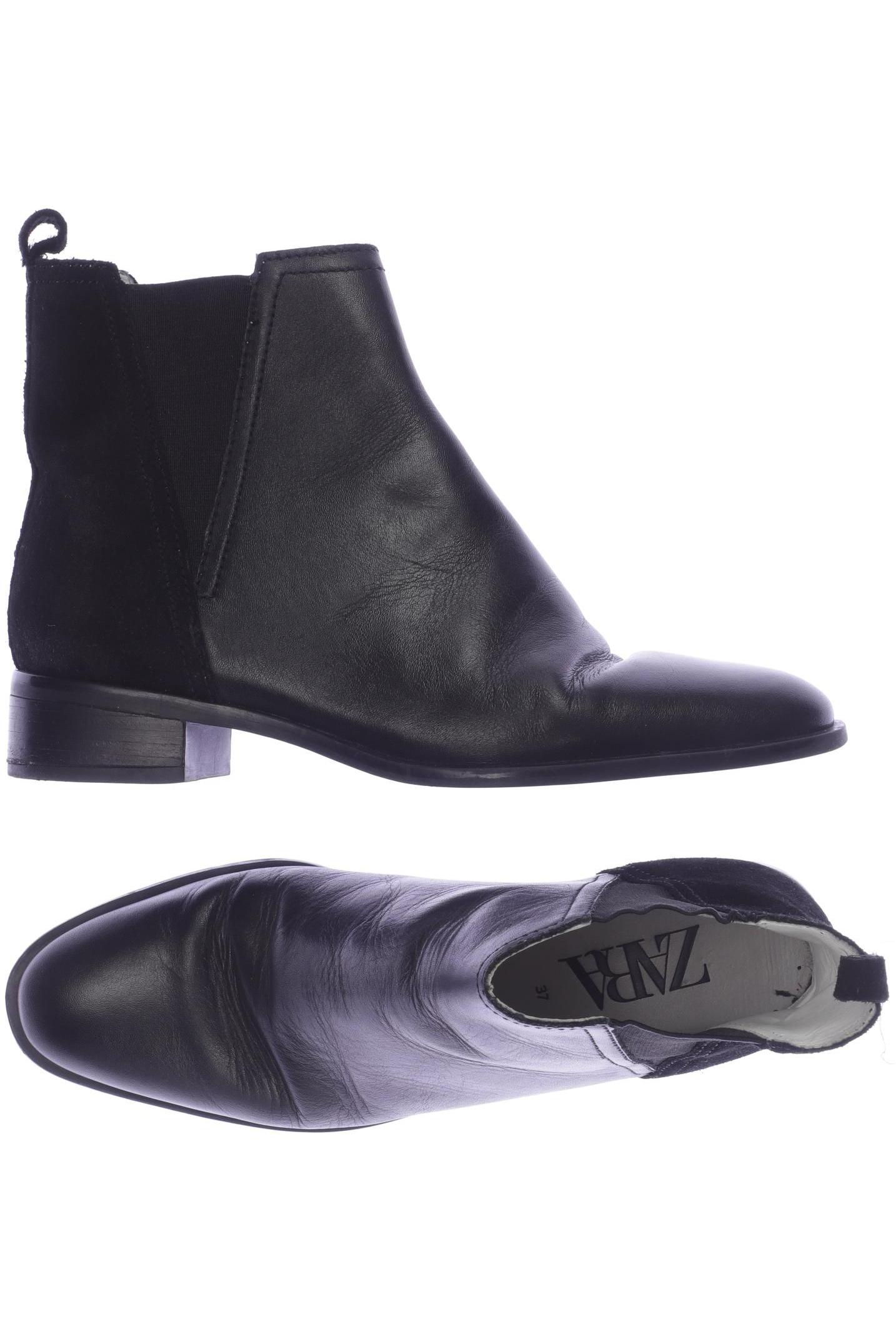 

ZARA Damen Stiefelette, schwarz