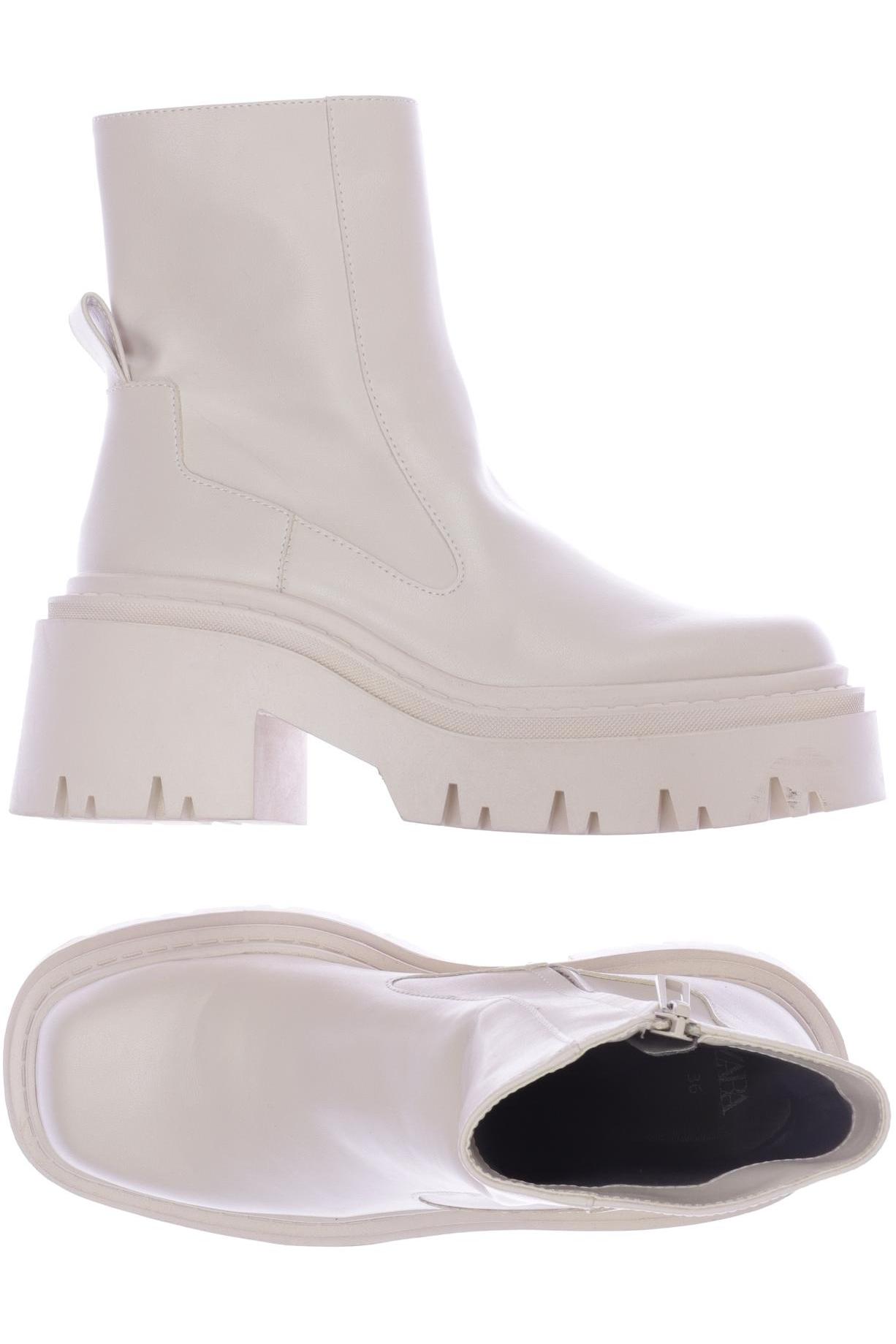 

Zara Damen Stiefelette, cremeweiß, Gr. 36
