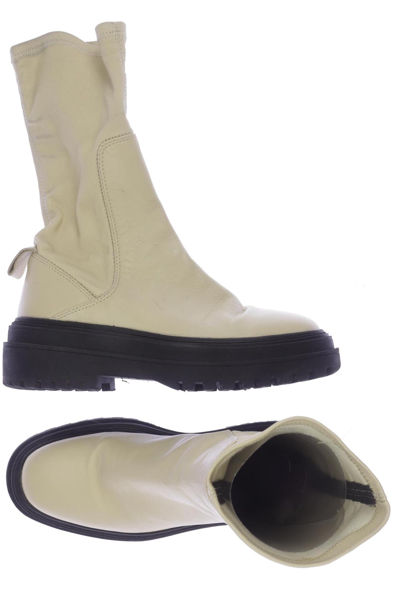 

ZARA Damen Stiefelette, beige
