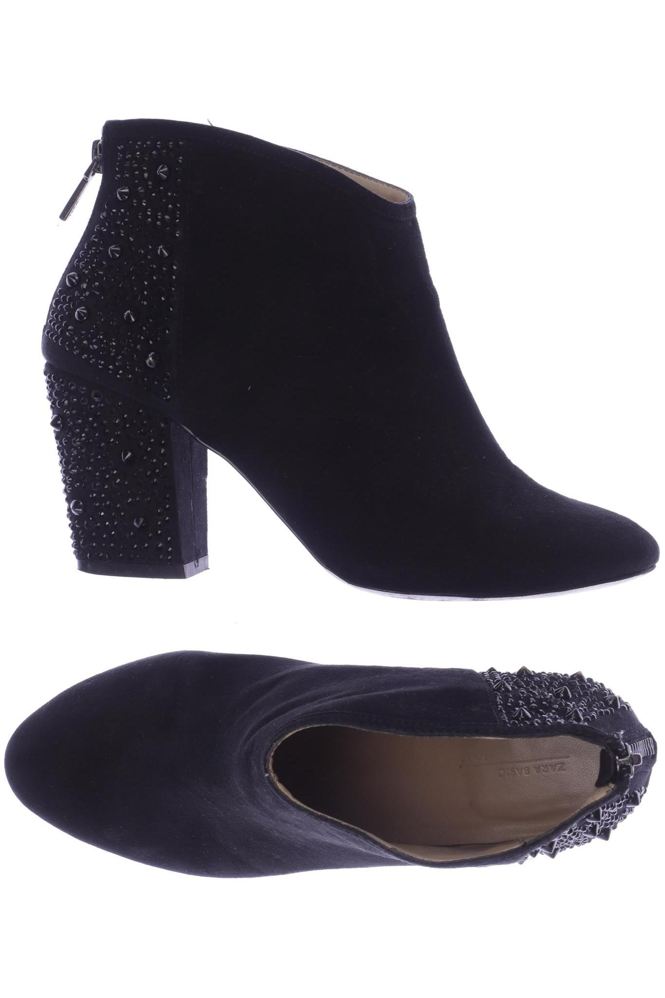 

ZARA Damen Stiefelette, schwarz