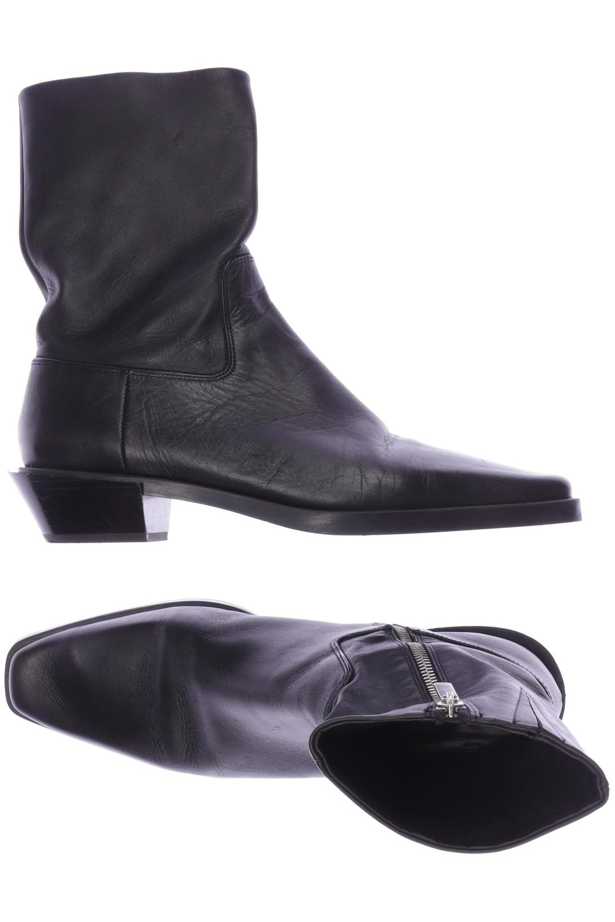 

ZARA Damen Stiefelette, schwarz