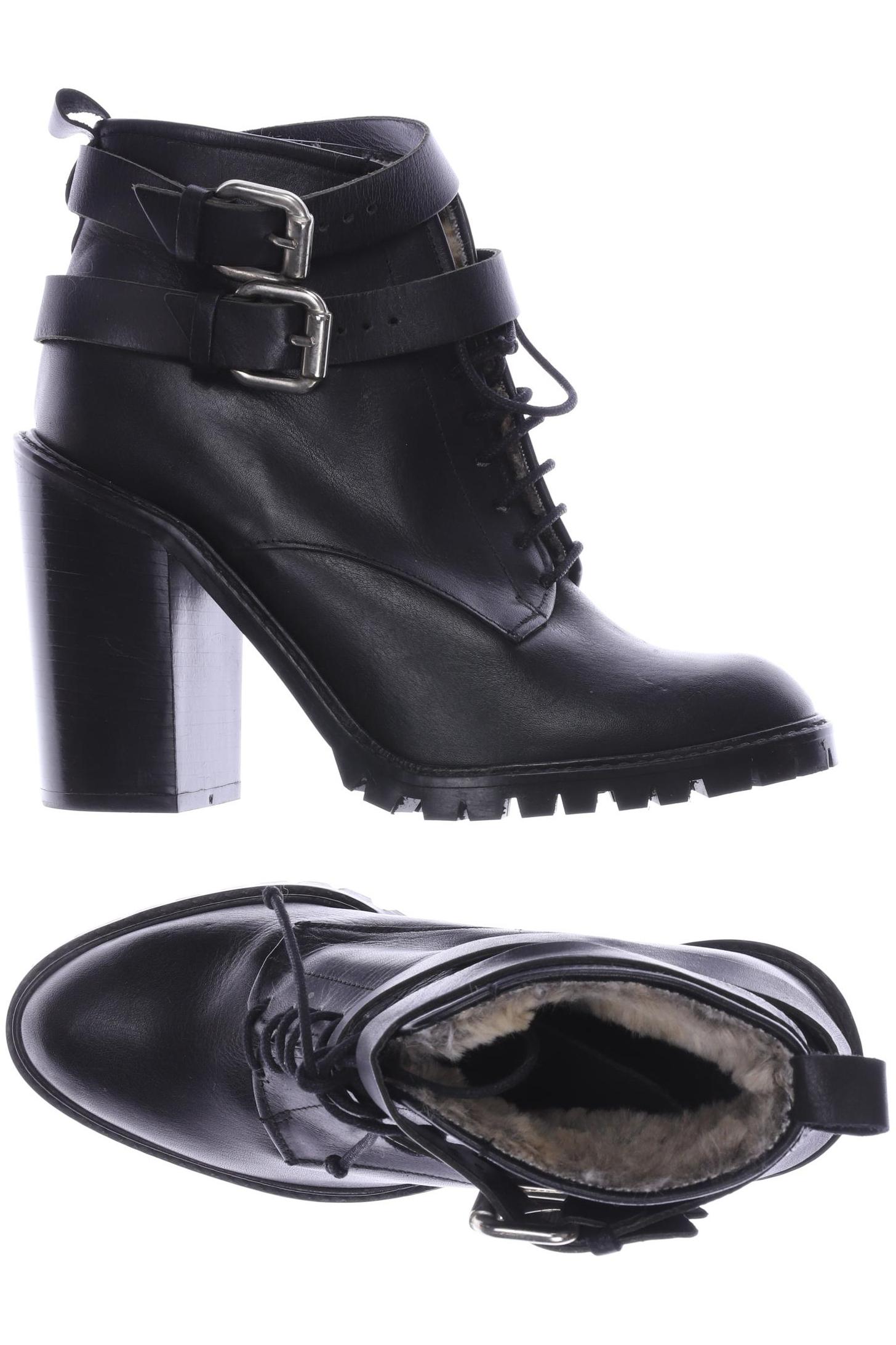 

ZARA Damen Stiefelette, schwarz