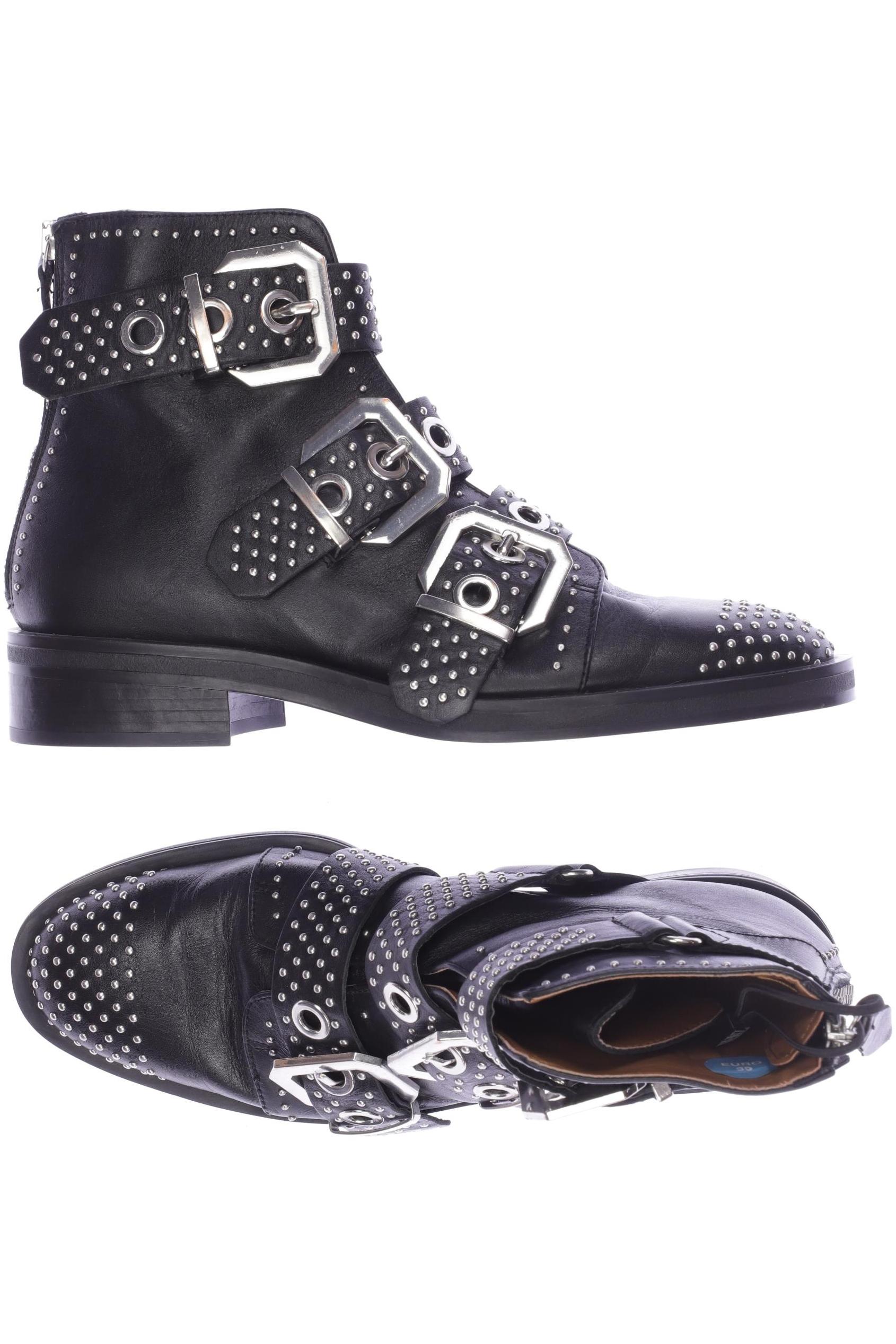 

ZARA Damen Stiefelette, schwarz
