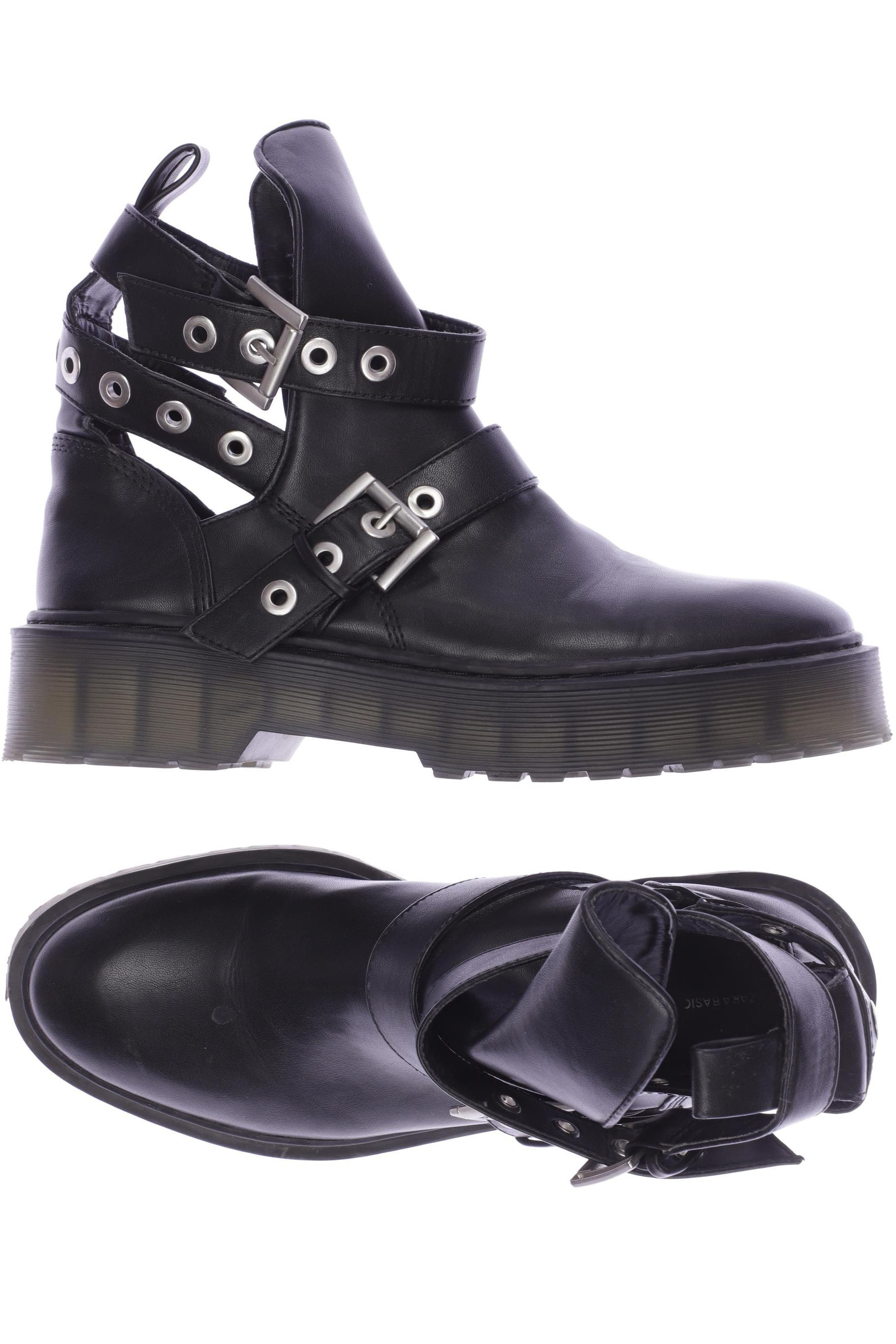 

ZARA Damen Stiefelette, schwarz