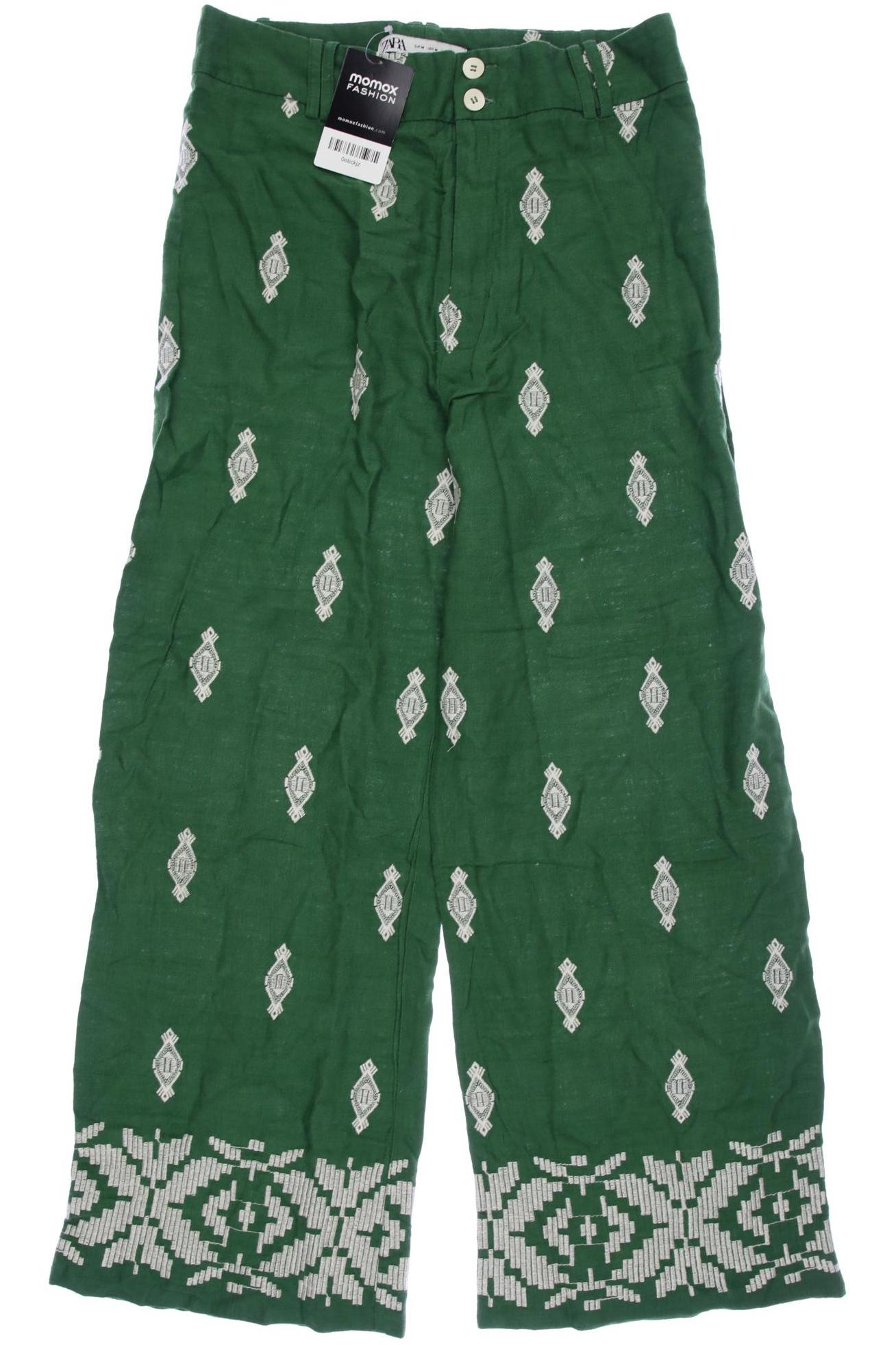 

Zara Damen Stoffhose, grün, Gr. 0