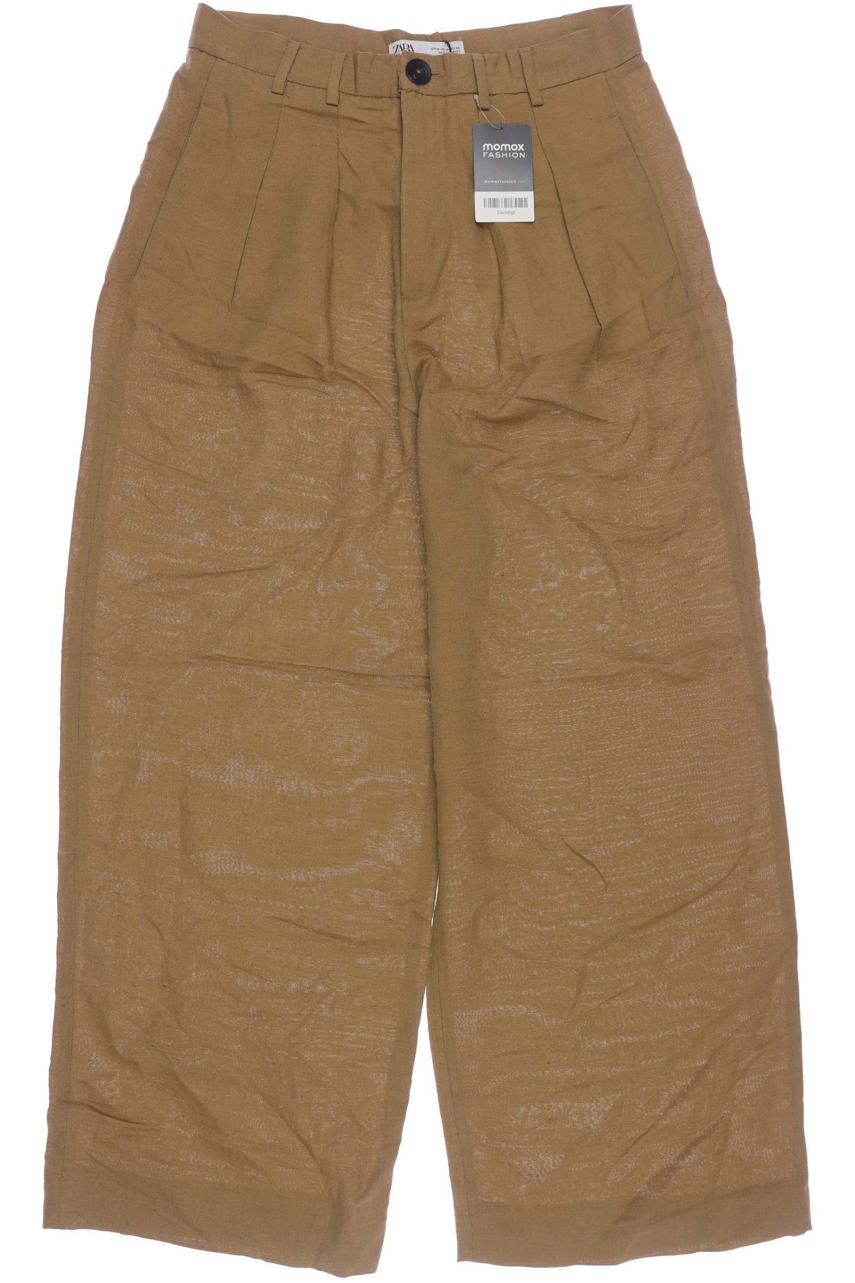 

Zara Damen Stoffhose, beige, Gr. 0