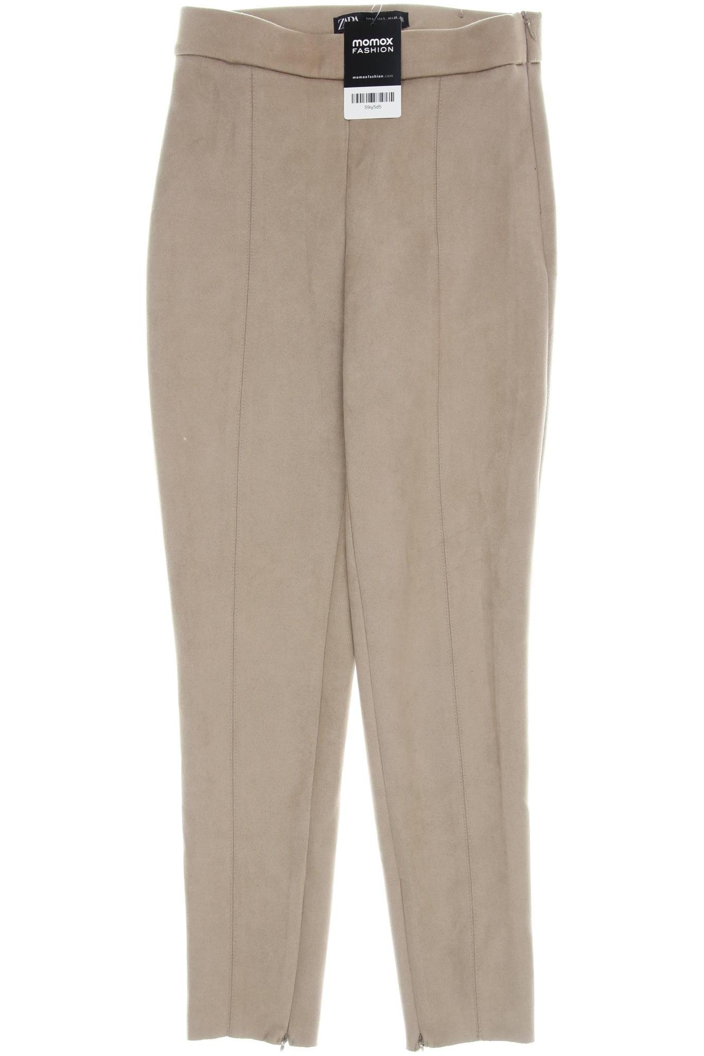 

Zara Damen Stoffhose, beige, Gr. 0
