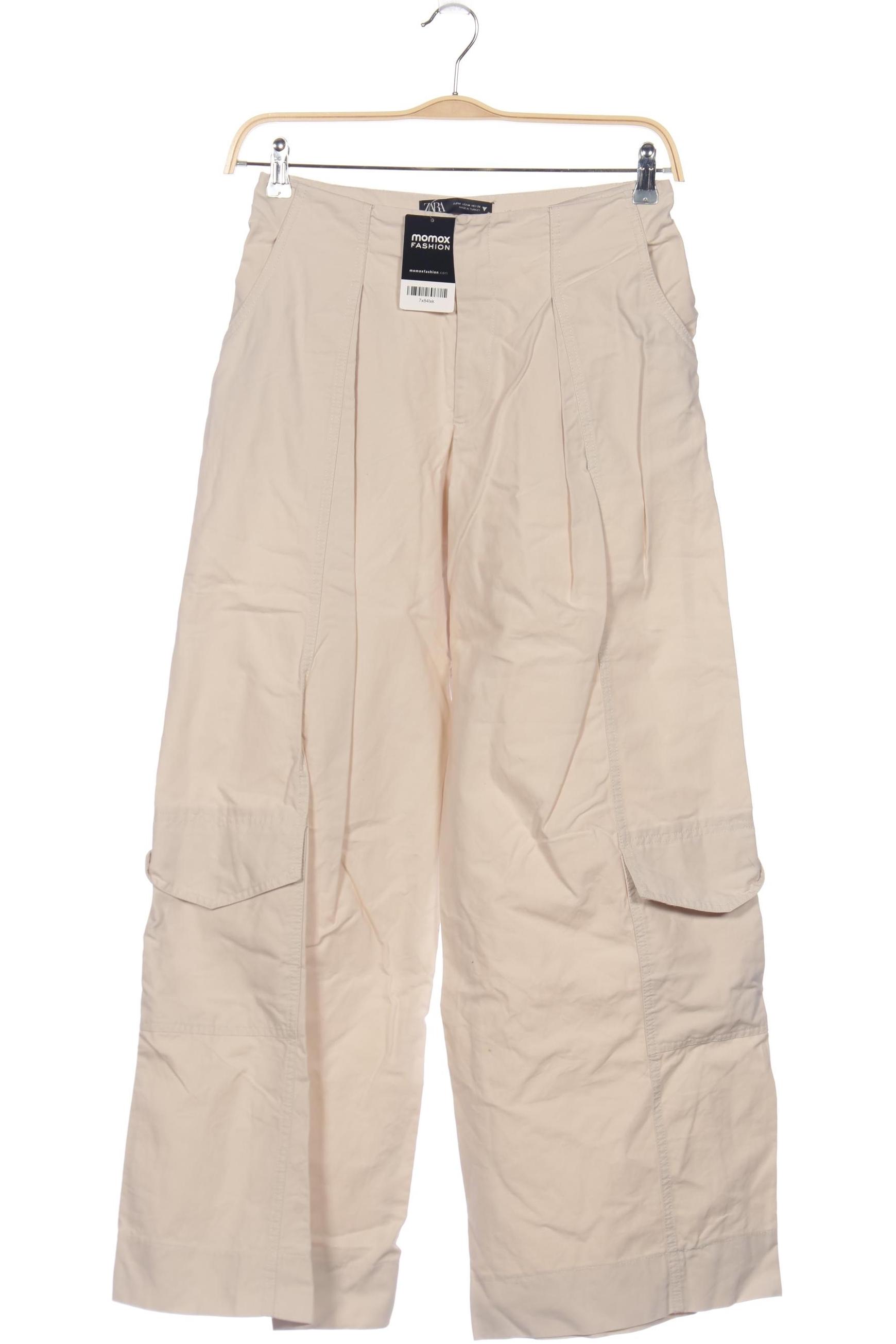 

Zara Damen Stoffhose, beige, Gr. 0