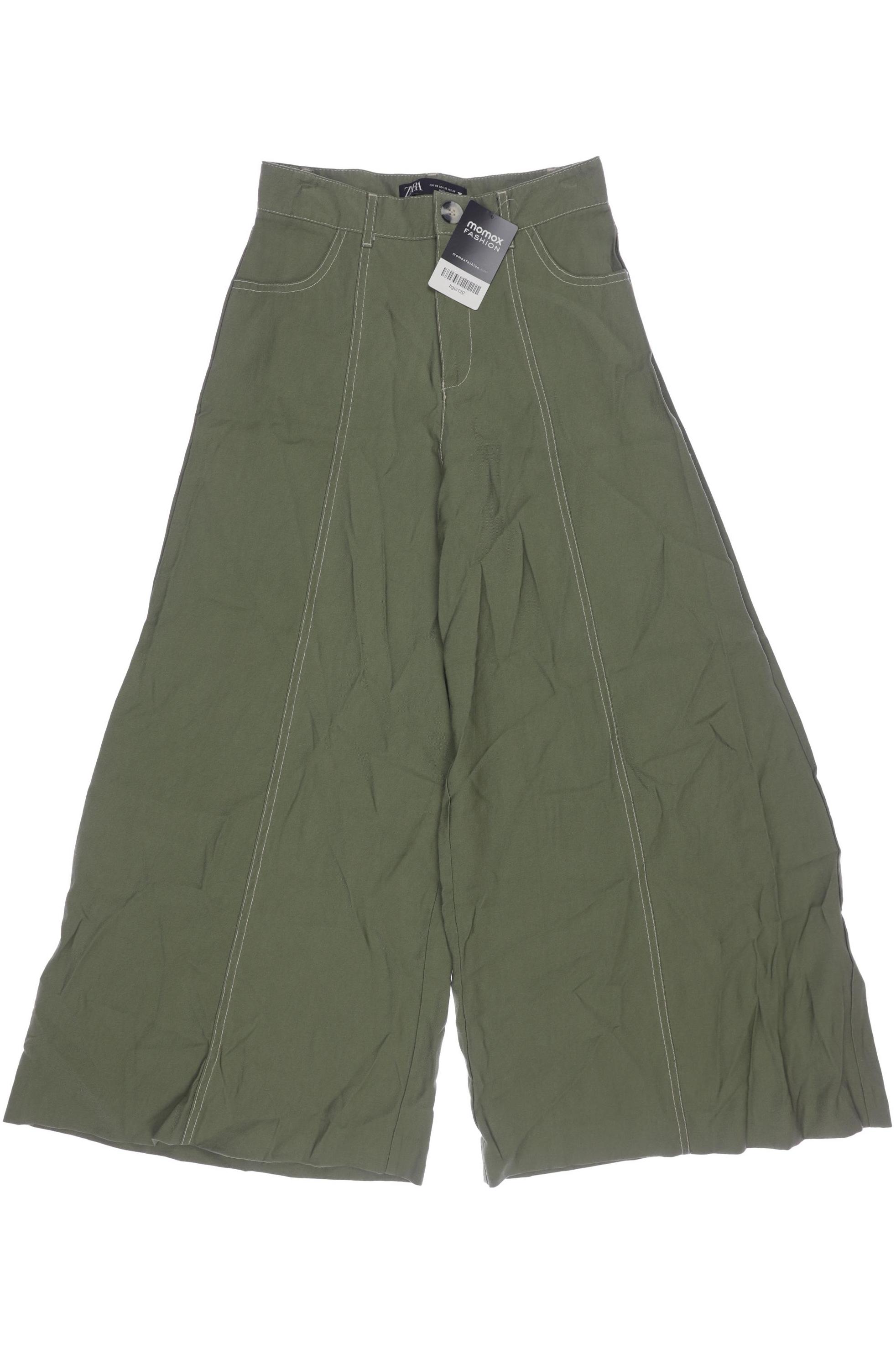 

Zara Damen Stoffhose, grün, Gr. 0