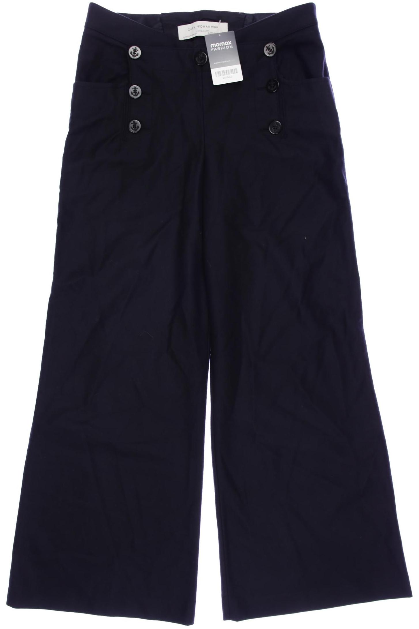 

Zara Damen Stoffhose, marineblau, Gr. 0