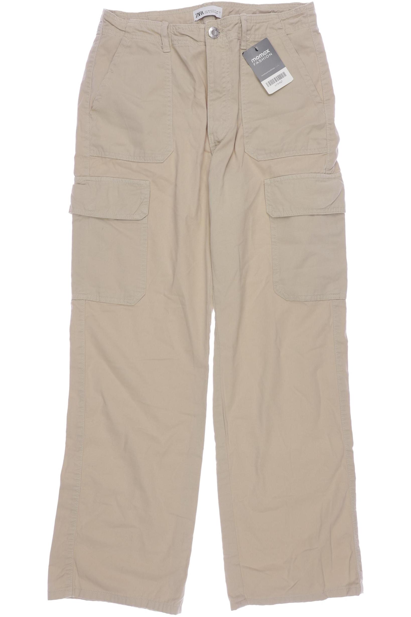 

Zara Damen Stoffhose, beige, Gr. 38