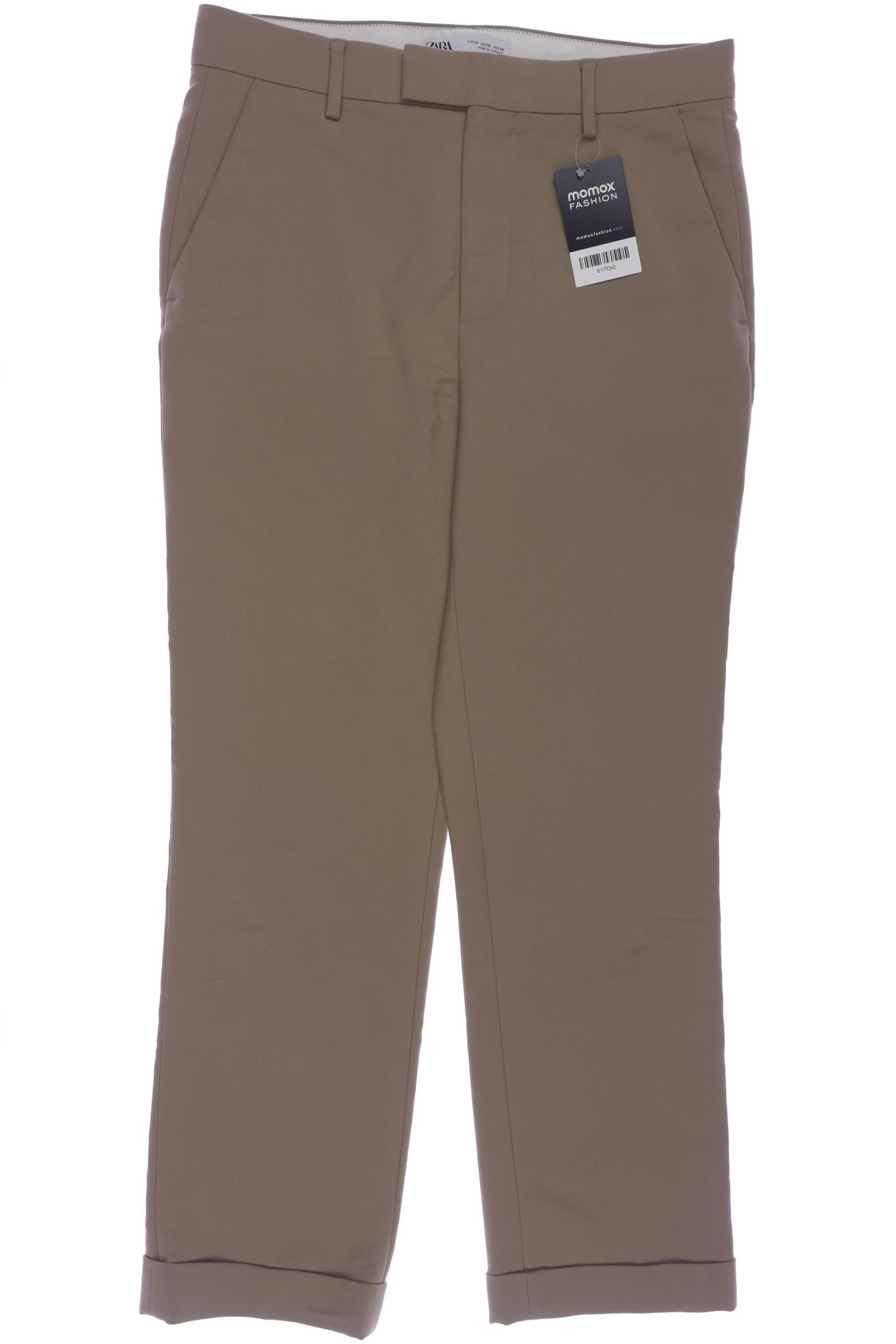 

Zara Damen Stoffhose, beige, Gr. 38