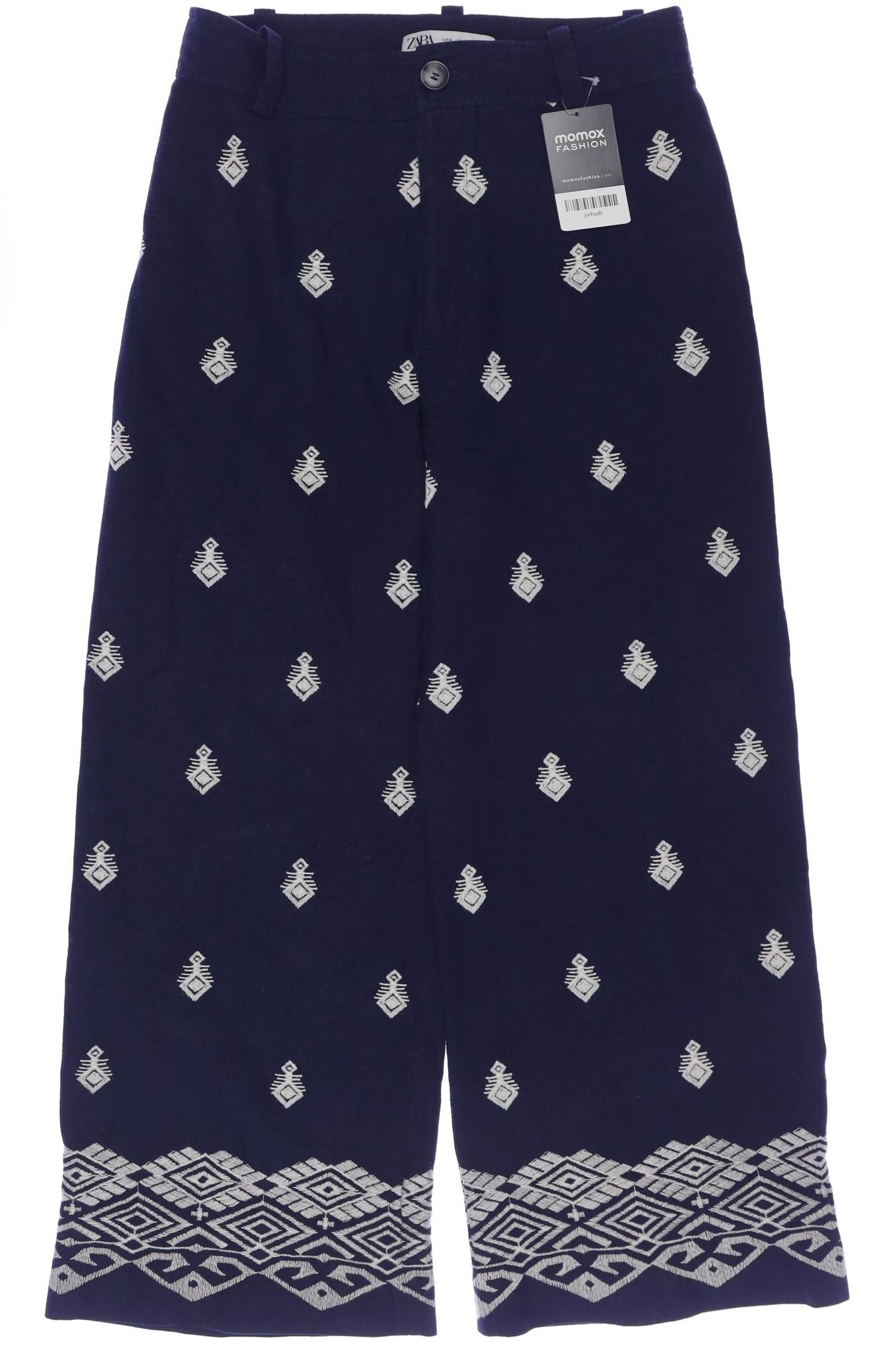 

Zara Damen Stoffhose, marineblau, Gr. 0
