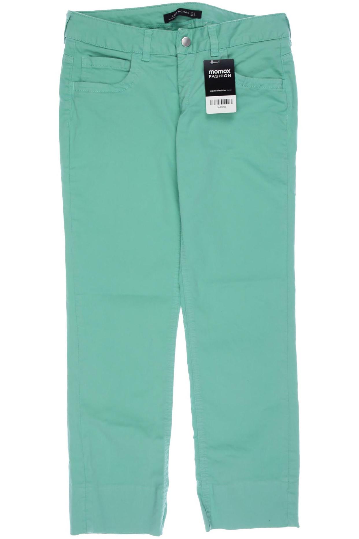 

Zara Damen Stoffhose, grün, Gr. 0