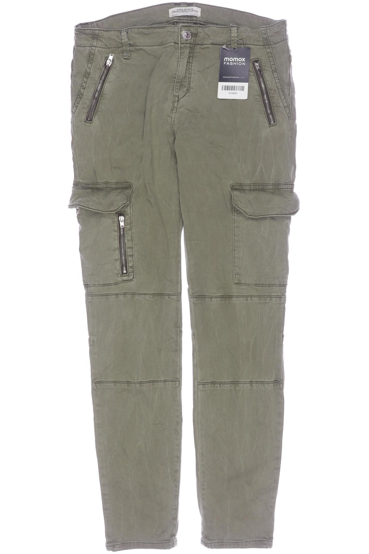 

Zara Damen Stoffhose, grün, Gr. 38