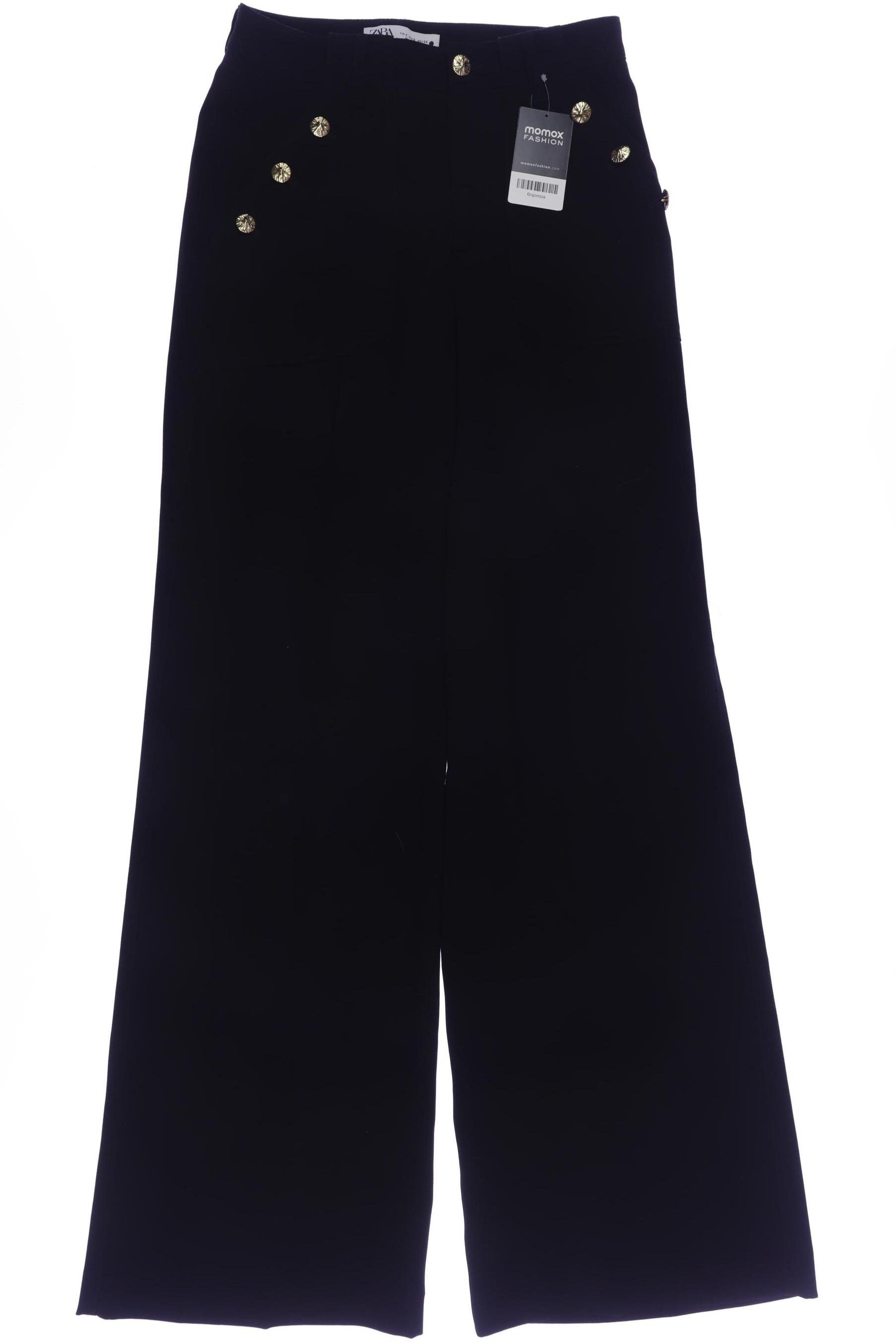Thumbnail - Zara Damen Stoffhose, schwarz, Gr. 0