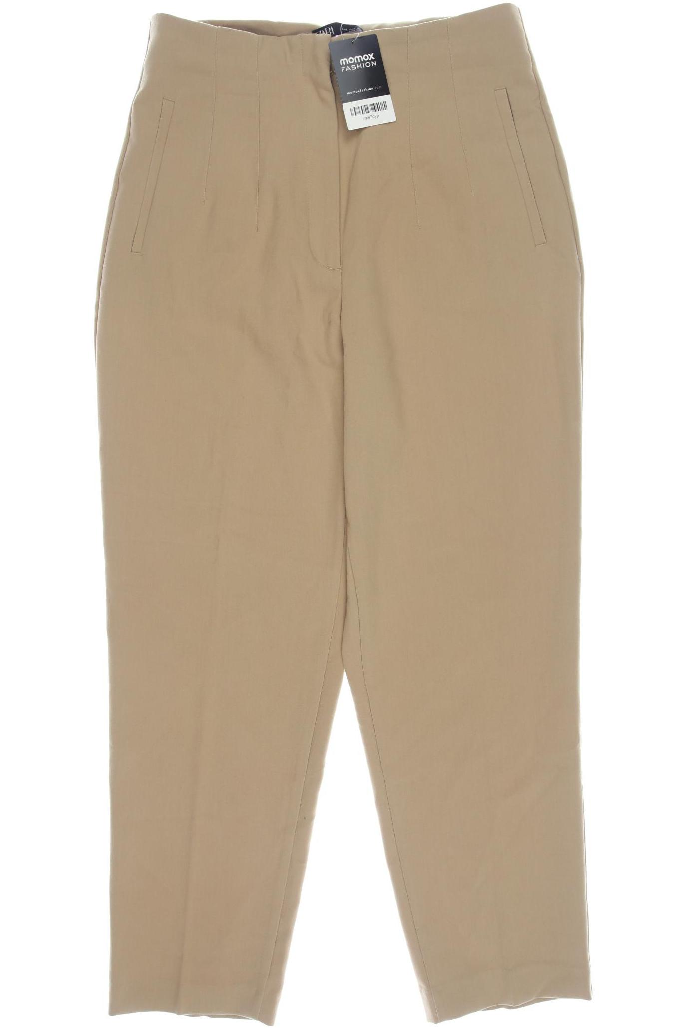 

Zara Damen Stoffhose, beige, Gr. 0