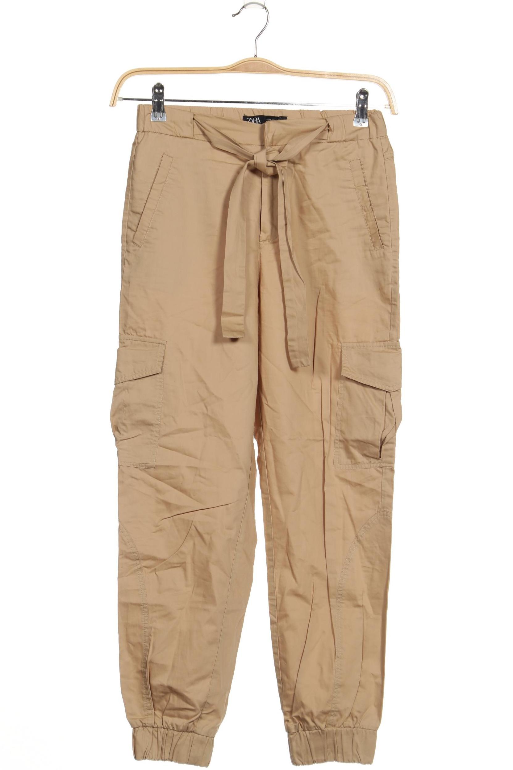 

Zara Damen Stoffhose, beige, Gr. 0