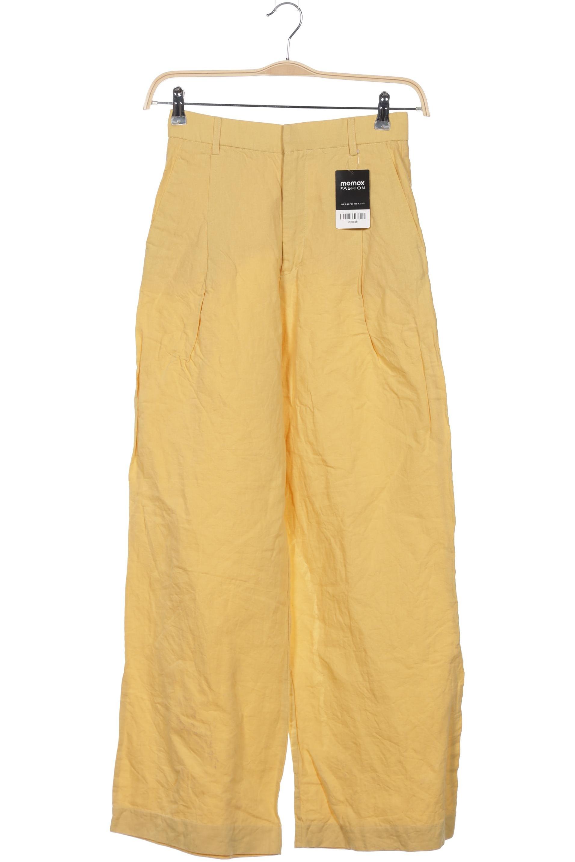 

Zara Damen Stoffhose, gelb, Gr. 0