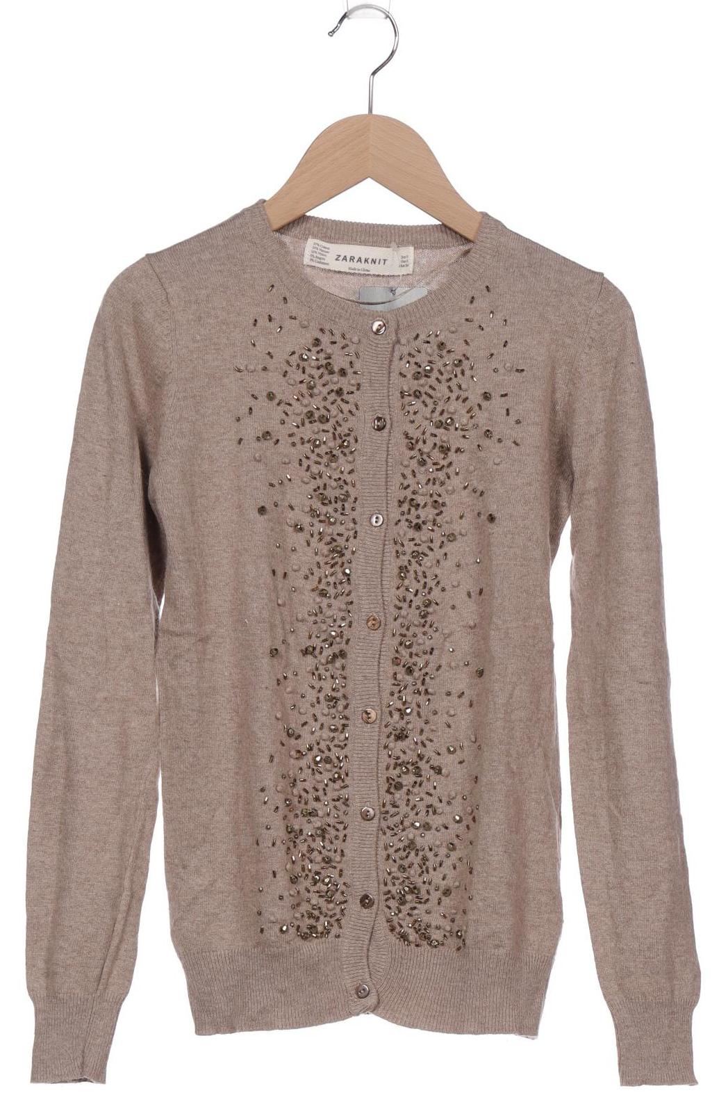 

ZARA Damen Strickjacke, beige