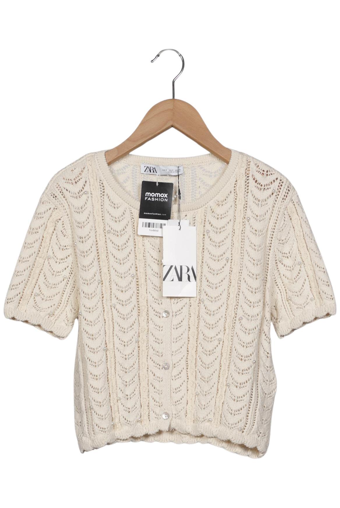 

Zara Damen Strickjacke, cremeweiß, Gr. 36