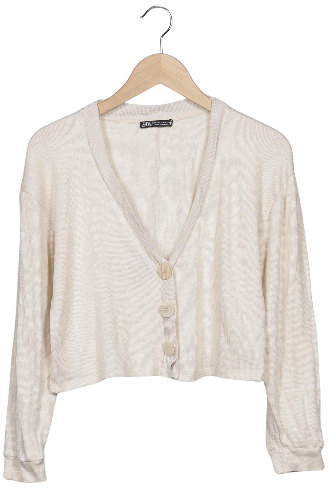 

Zara Damen Strickjacke, cremeweiß, Gr. 36