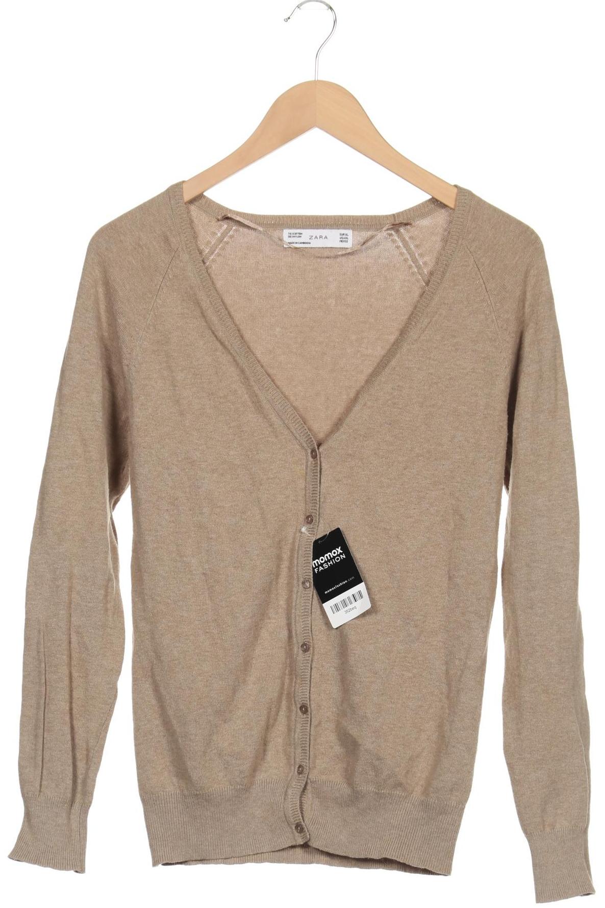 

ZARA Damen Strickjacke, beige