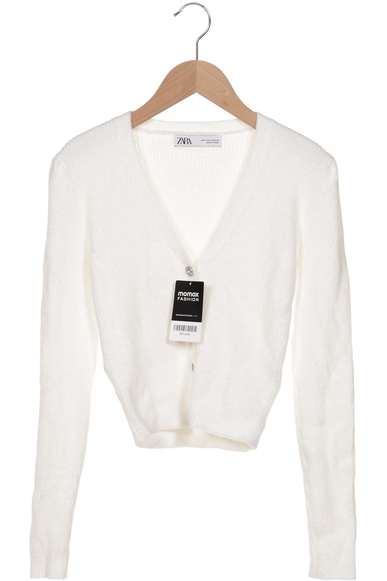 

Zara Damen Strickjacke, weiß, Gr. 36