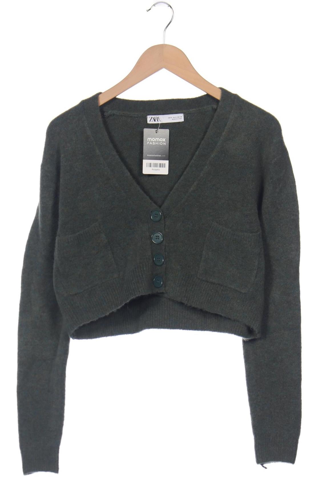 

ZARA Damen Strickjacke, grün