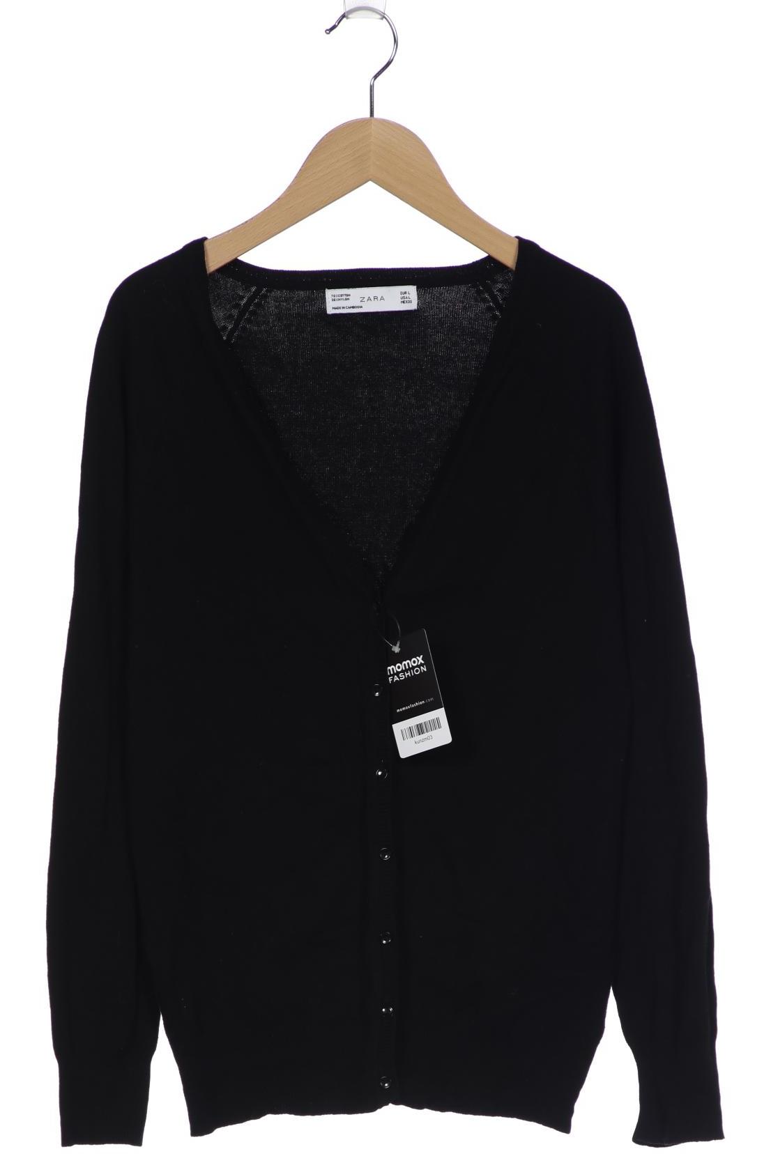 

ZARA Damen Strickjacke, schwarz