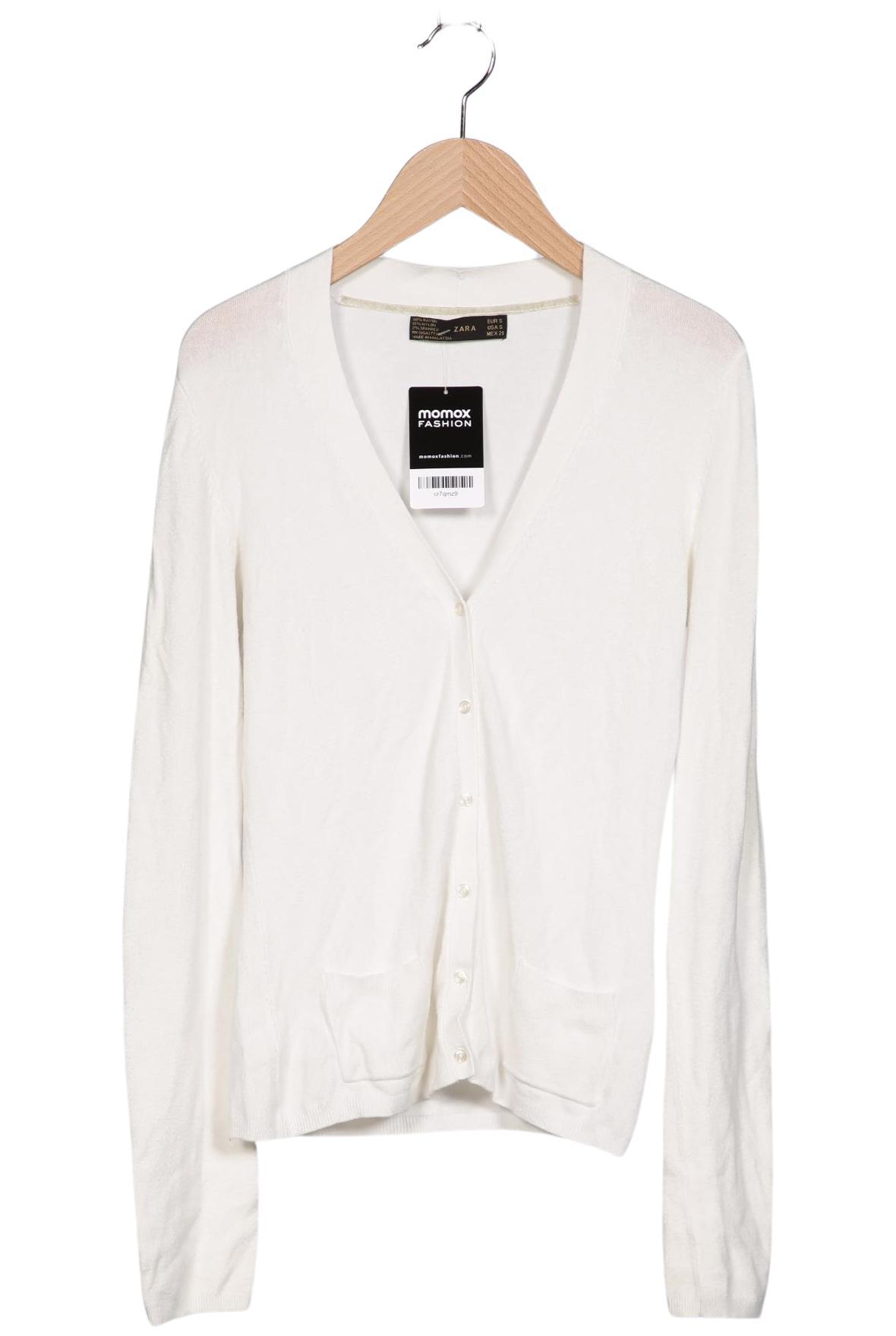 

Zara Damen Strickjacke, weiß, Gr. 36