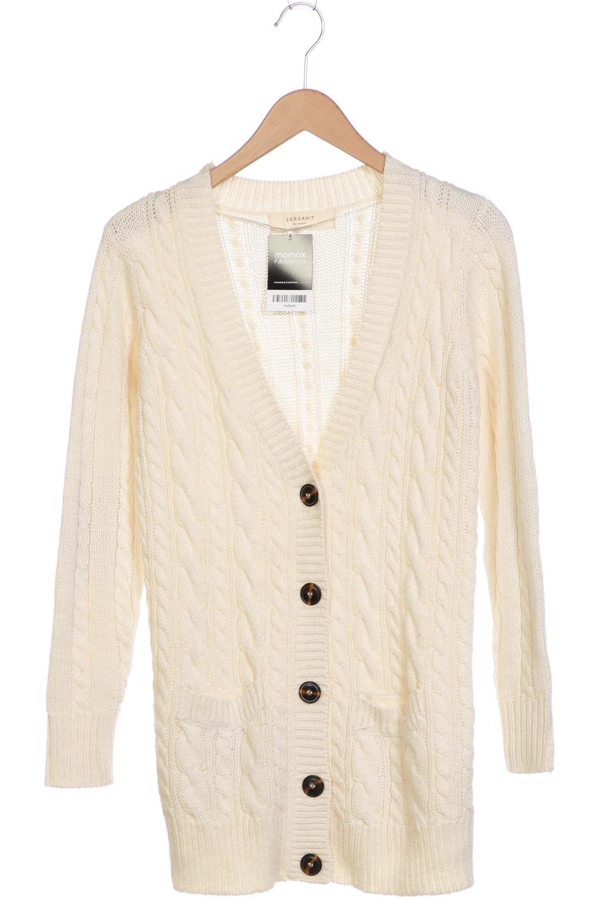 

ZARA Damen Strickjacke, cremeweiß
