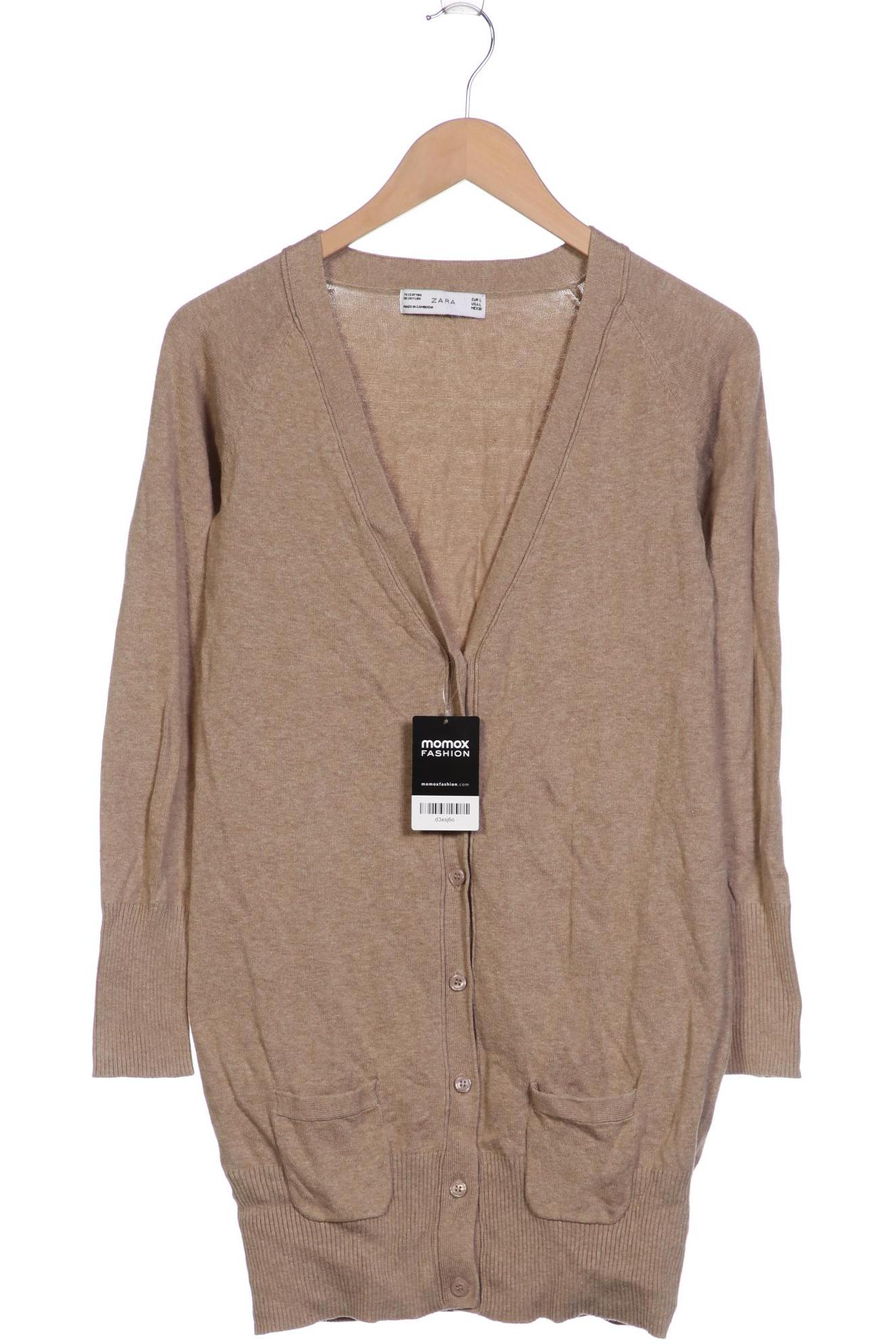 

ZARA Damen Strickjacke, beige