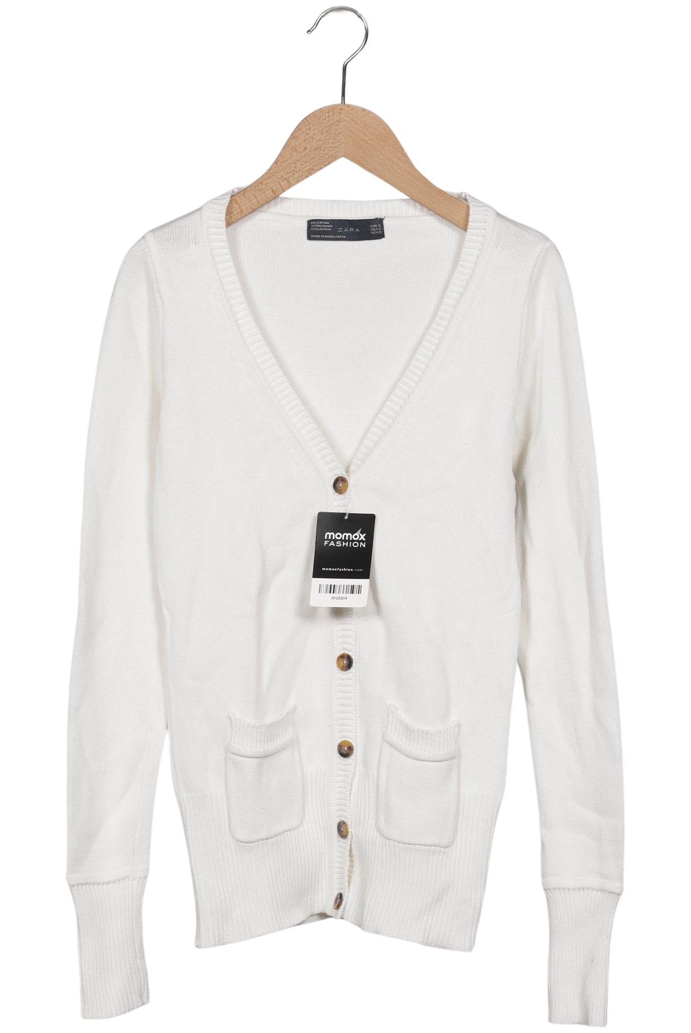 

Zara Damen Strickjacke, weiß, Gr. 36