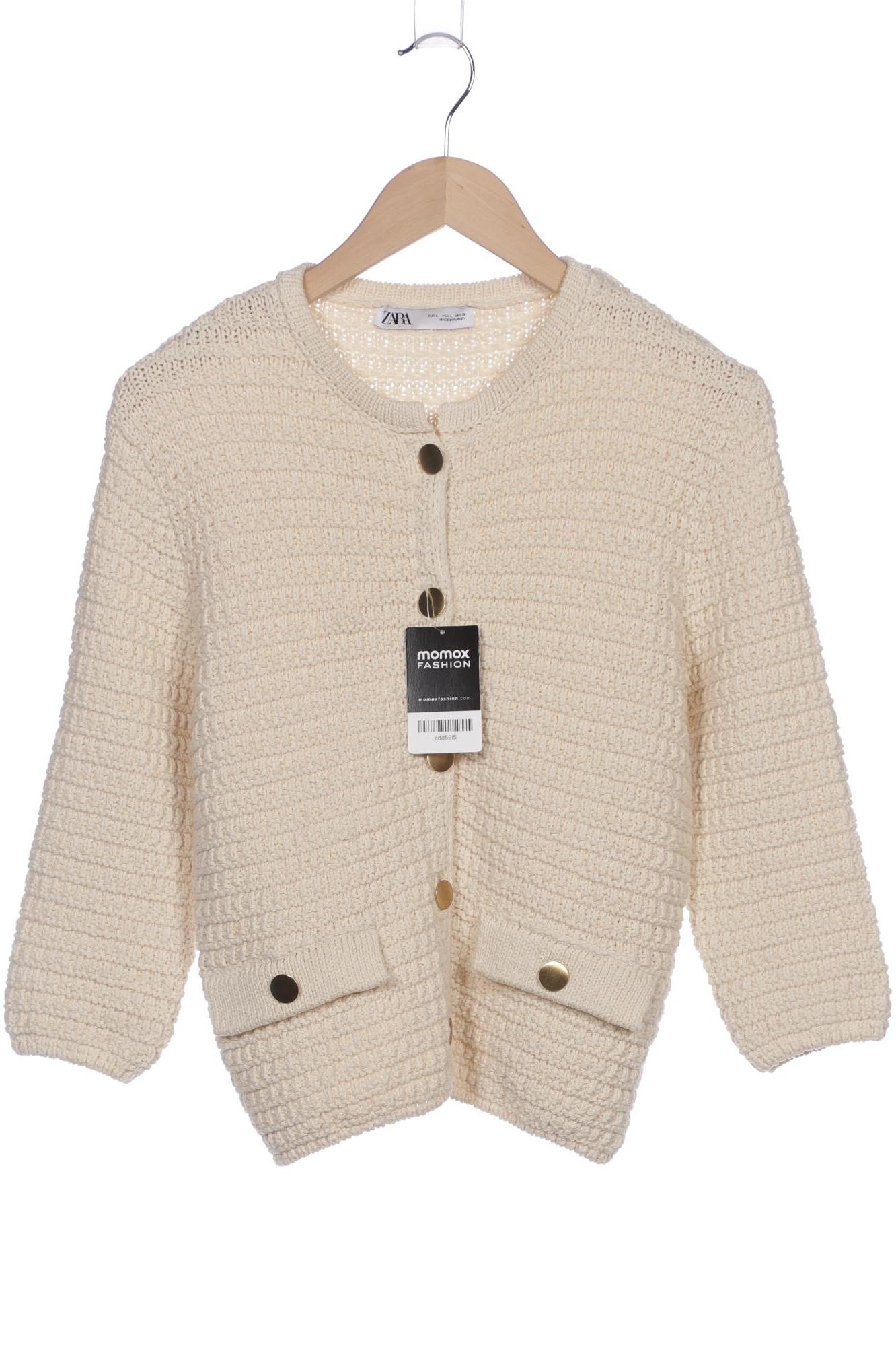 

Zara Damen Strickjacke, cremeweiß, Gr. 42