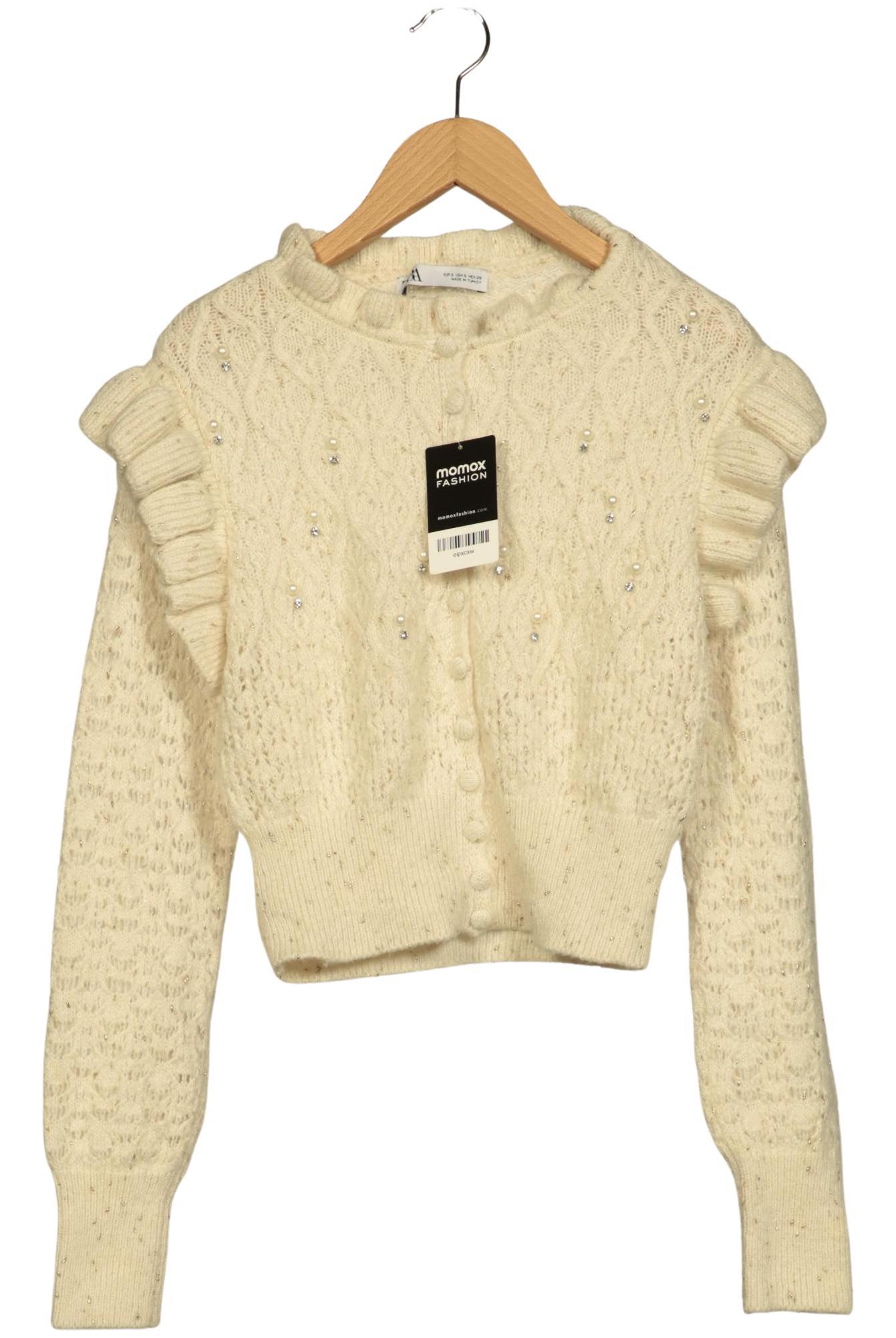 

Zara Damen Strickjacke, cremeweiß, Gr. 36