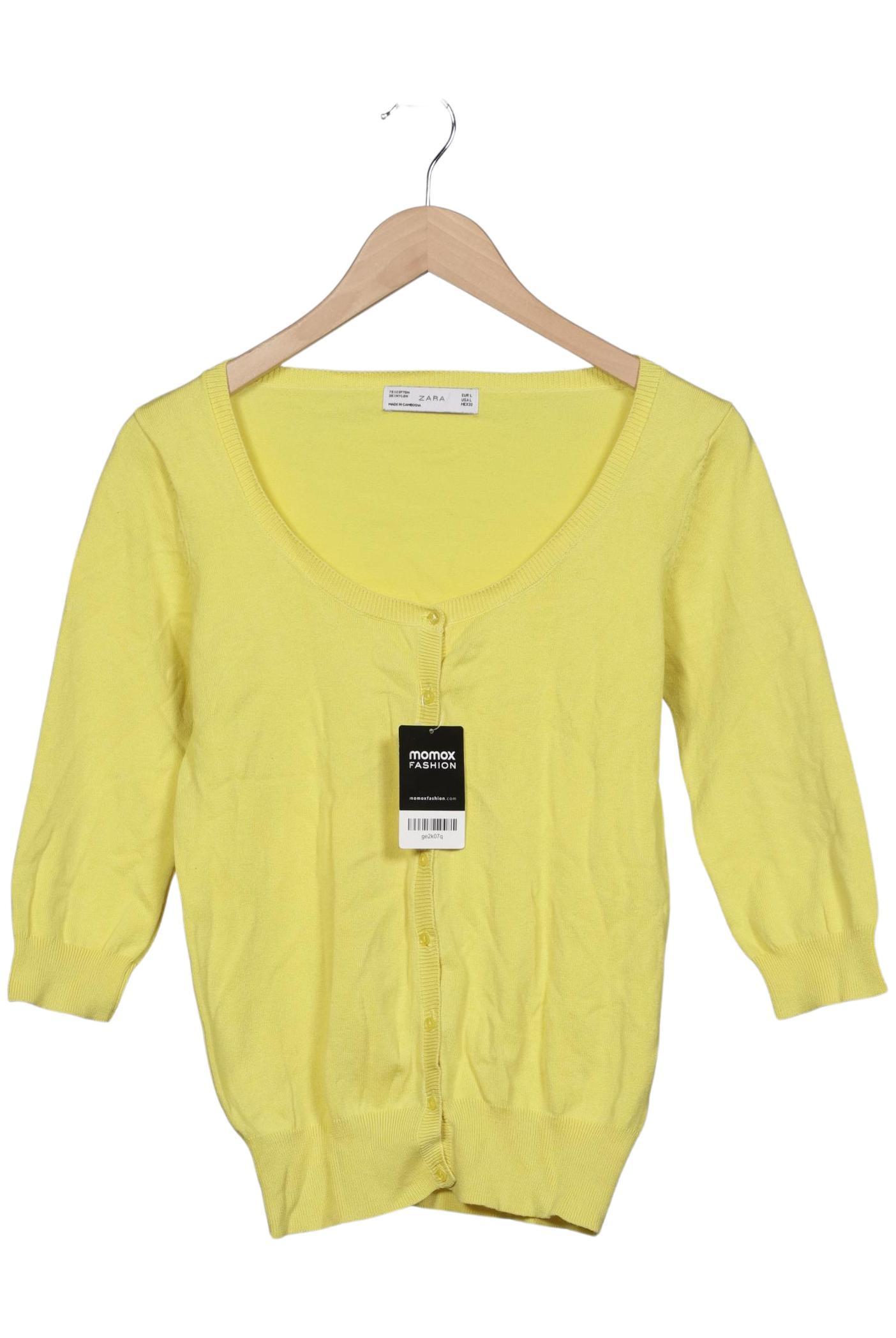 

Zara Damen Strickjacke, gelb, Gr. 42