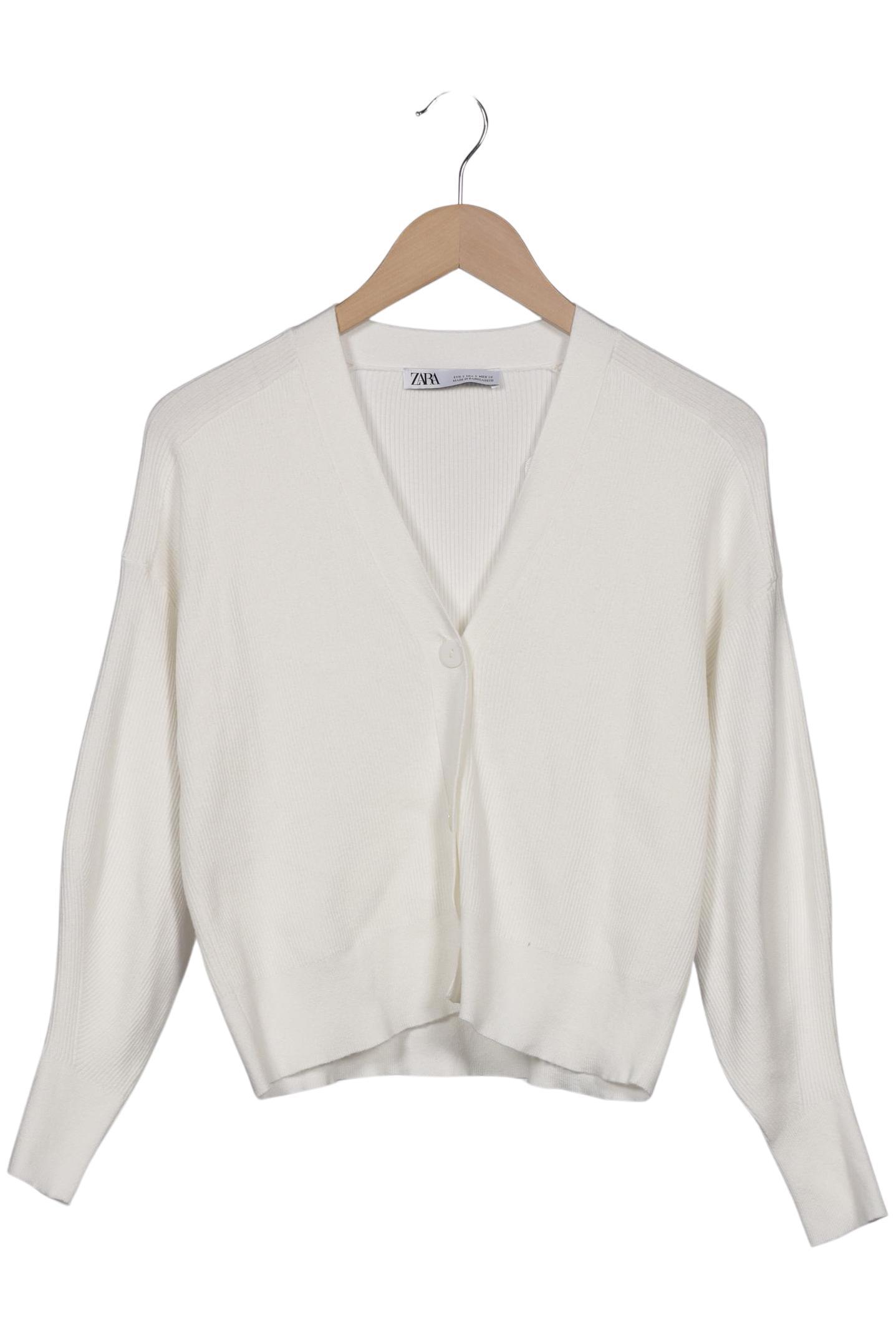 

Zara Damen Strickjacke, weiß, Gr. 36